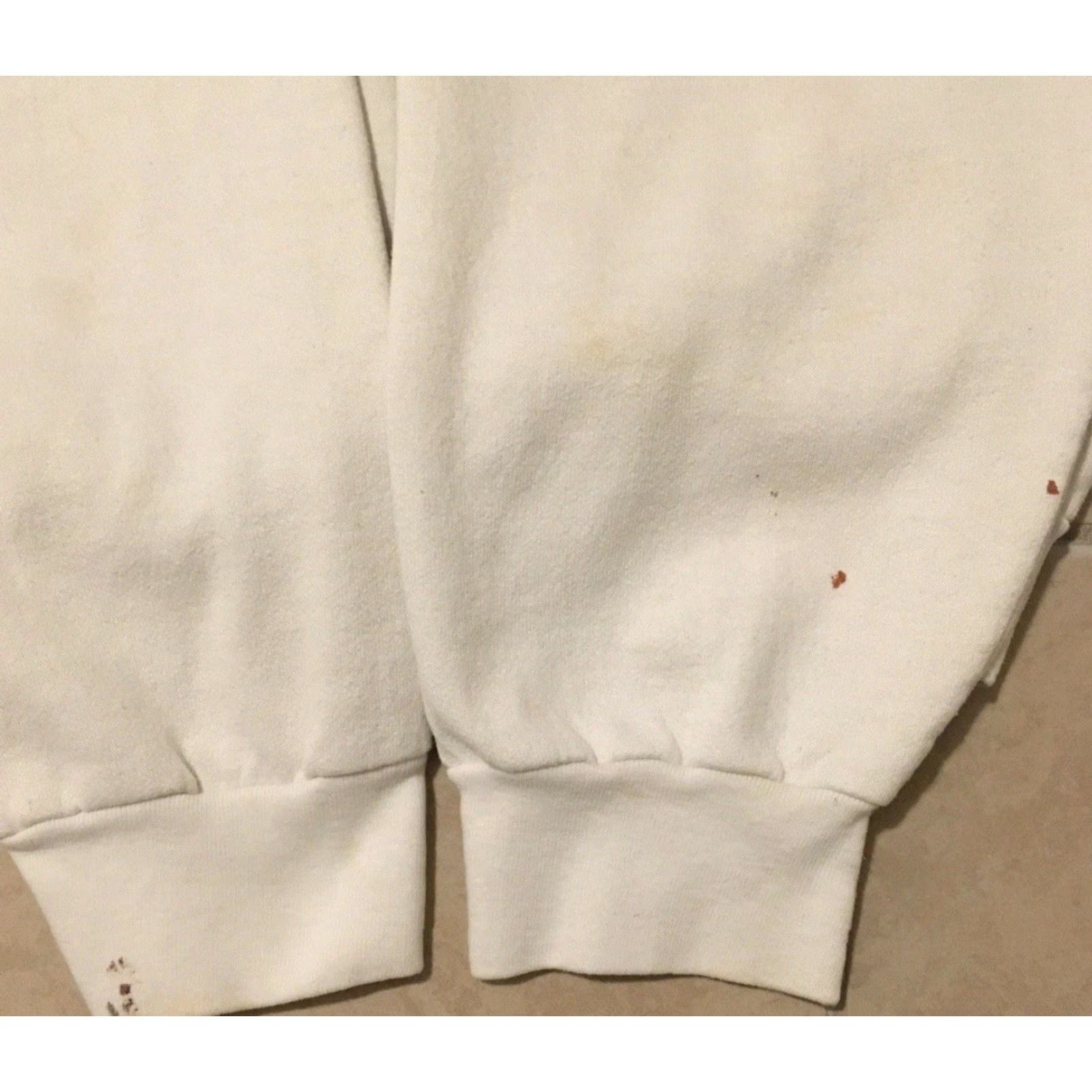 Vintage VINTAGE 90s I Survived Dumont Thanksgiving Faded Hoodie S Mens White Motocross Racing Grunge MX USA USA Size US S / EU 44-46 / 1 - 6 Thumbnail