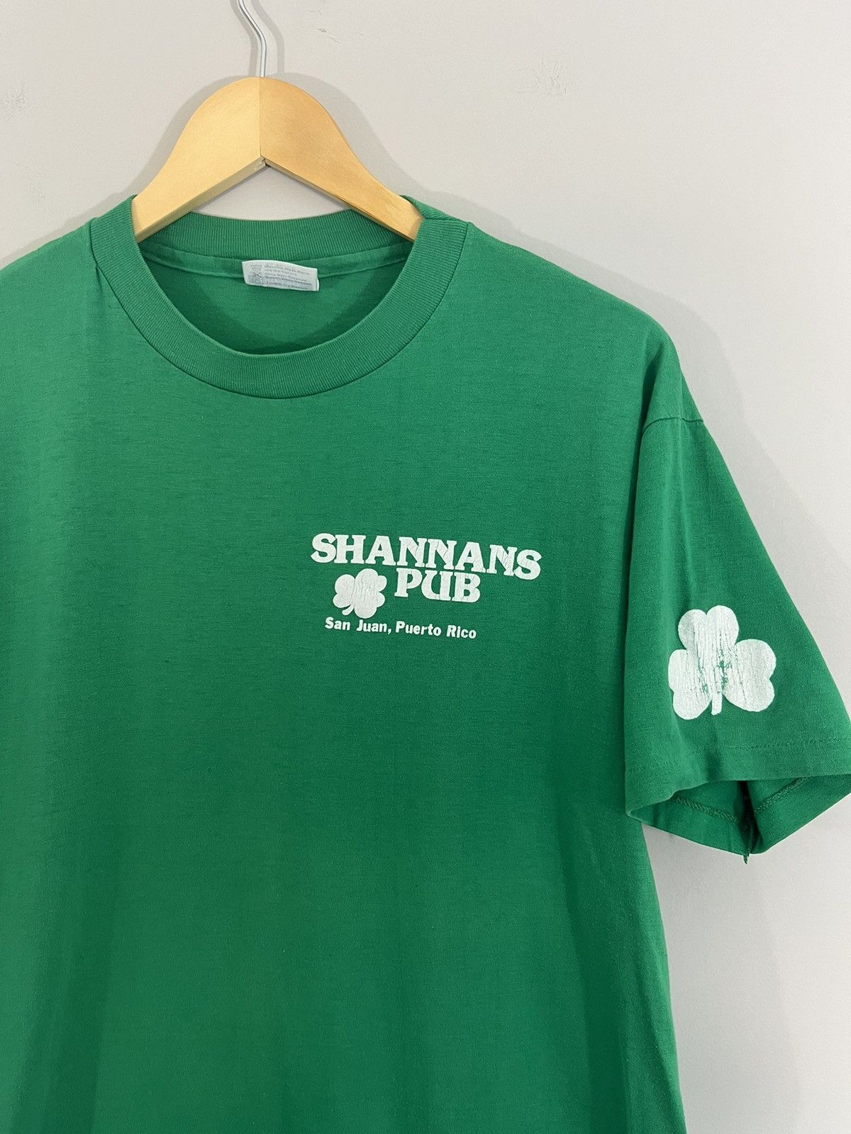 Vintage Single Stitch Vintage Puerto Rico Irish Faded Tee Size US L / EU 52-54 / 3 - 3 Thumbnail