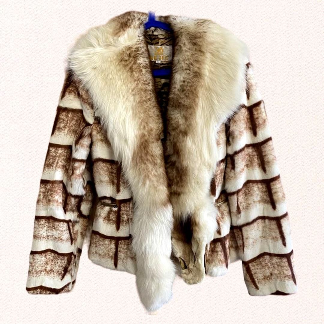 Other Natural fur coat goat fur and arctic fox sz S Size S / US 4 / IT 40 - 1 Thumbnail