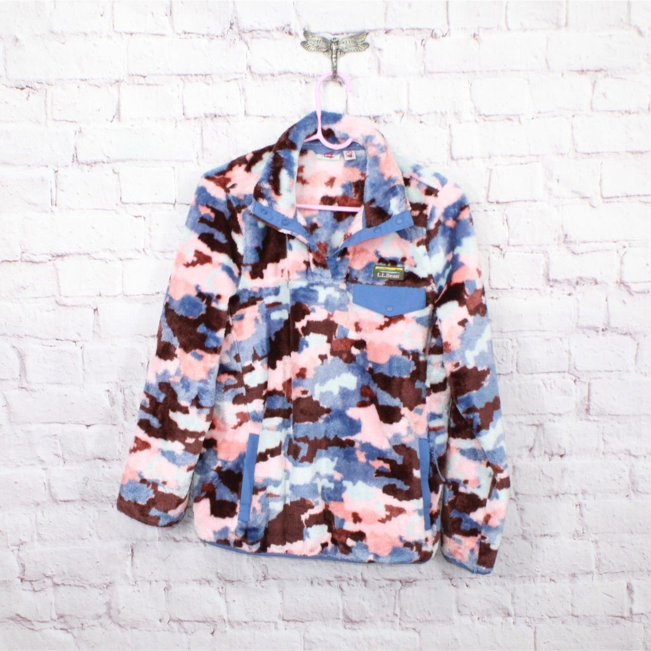 L.L. Bean LL Bean Women's Hi Pile Fleece Pullover Camo Print Small Size S / US 4 / IT 40 - 7 Thumbnail