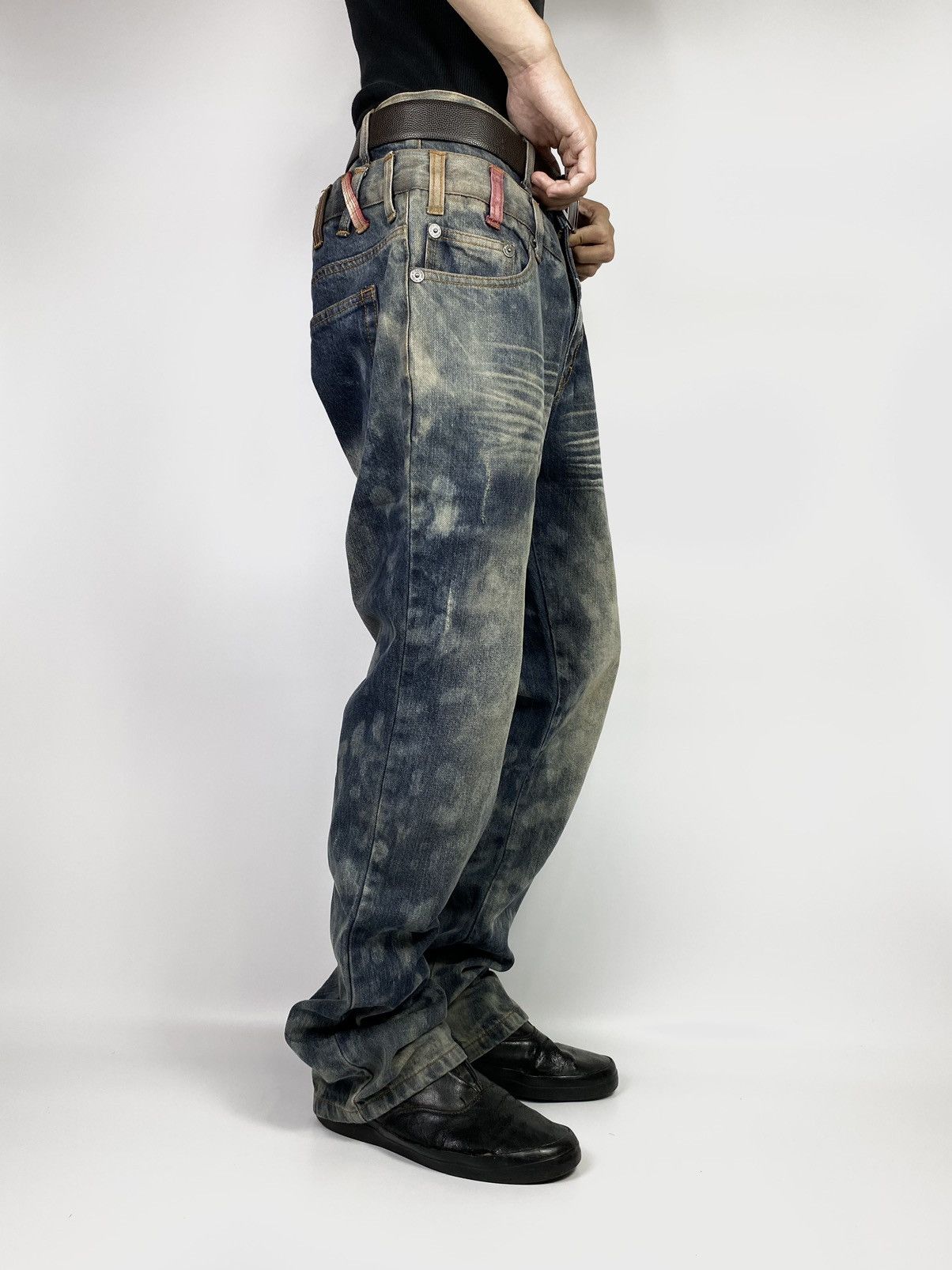 Hysteric Glamour Double waist jeans pant explosion by nylaus bleachwash 30x32 Size US 30 / EU 46 - 4 Thumbnail