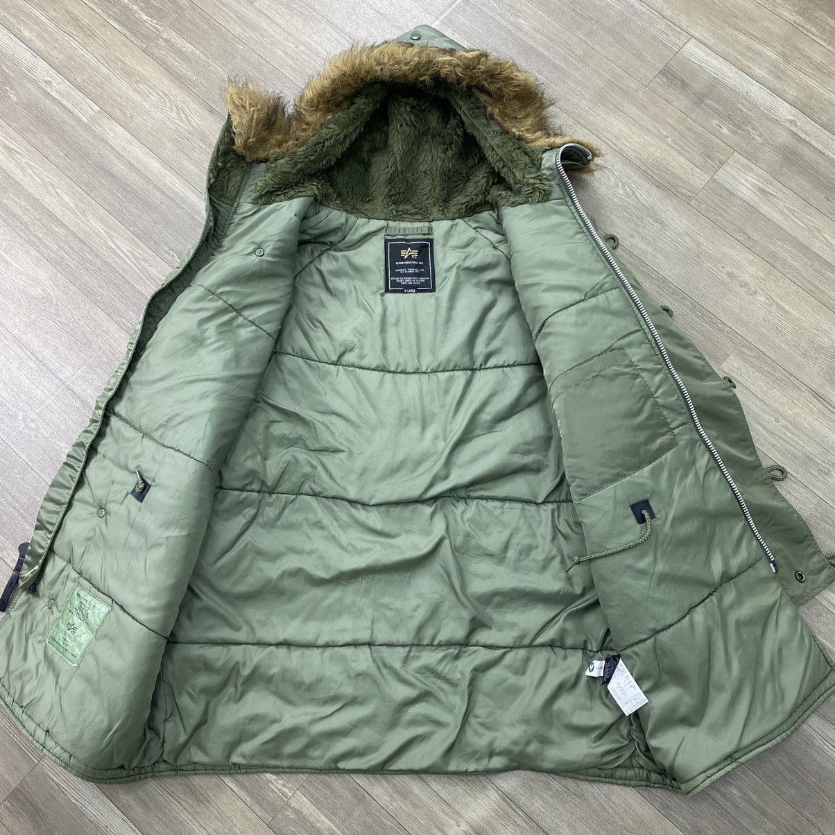Alpha Industries Vintage Alpha Industries N3B Military Army Bomber Fur Jacket Size US XL / EU 56 / 4 - 13 Thumbnail