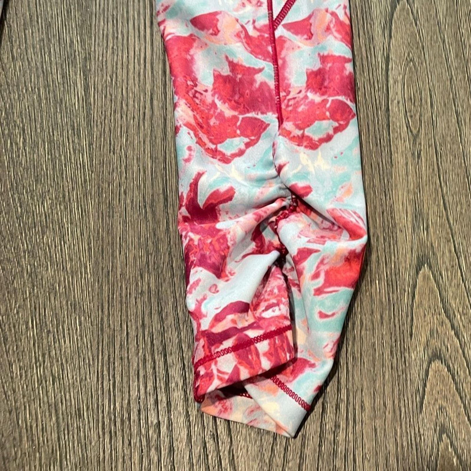 Vintage Calia by Carrie Underwood Pink Blue Floral 23" Leggings Sz S Size 25" / US 0 / IT 36 - 7 Thumbnail