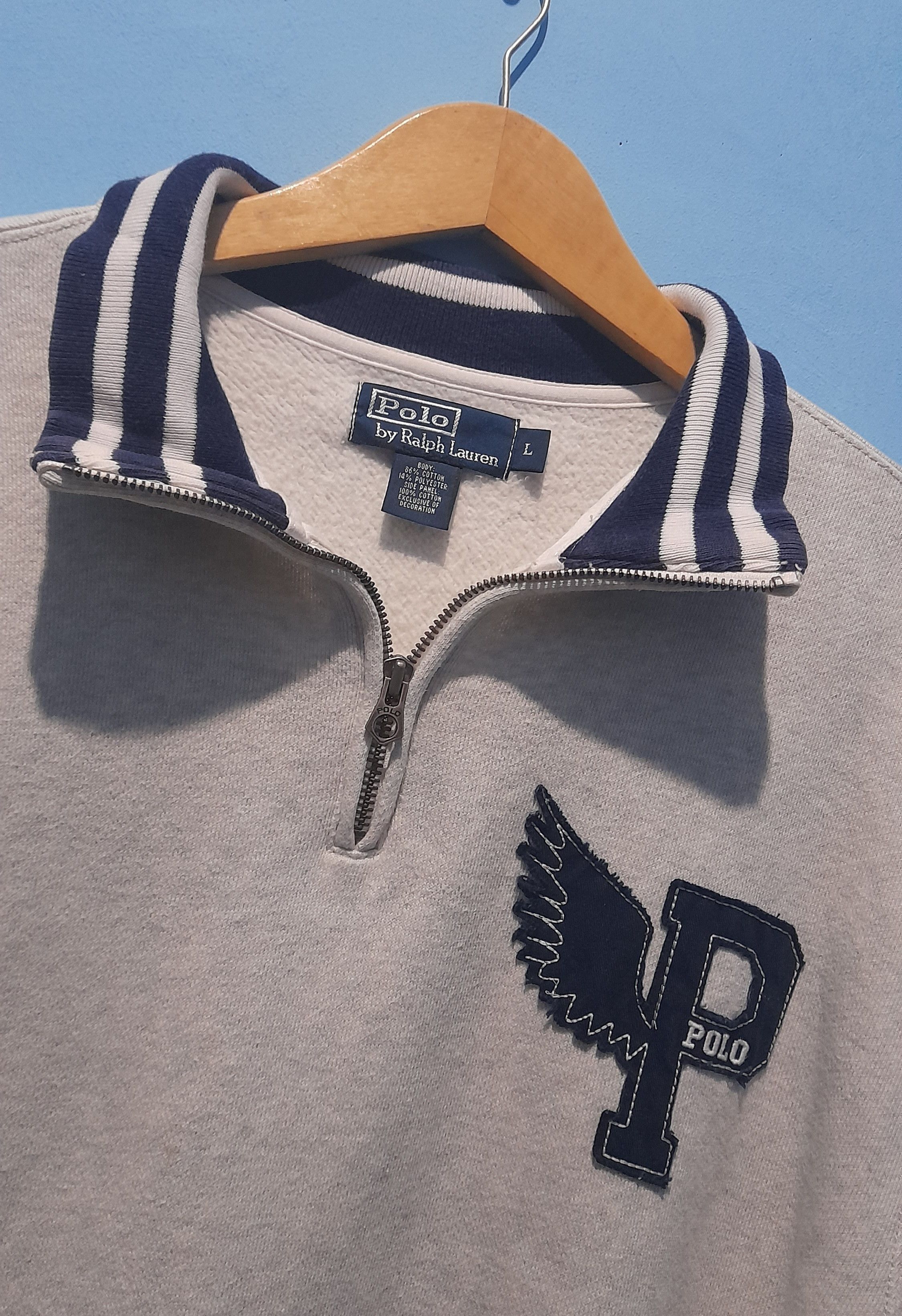 Polo Ralph Lauren 💥Vintage 80š 💥 polo ralph lauren sweatshirt 💥PWINGS💥 Size US L / EU 52-54 / 3 - 3 Thumbnail