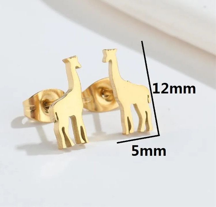 Jewelry Giraffe Stud Earrings Charm Earring Gift Size ONE SIZE - 2 Thumbnail