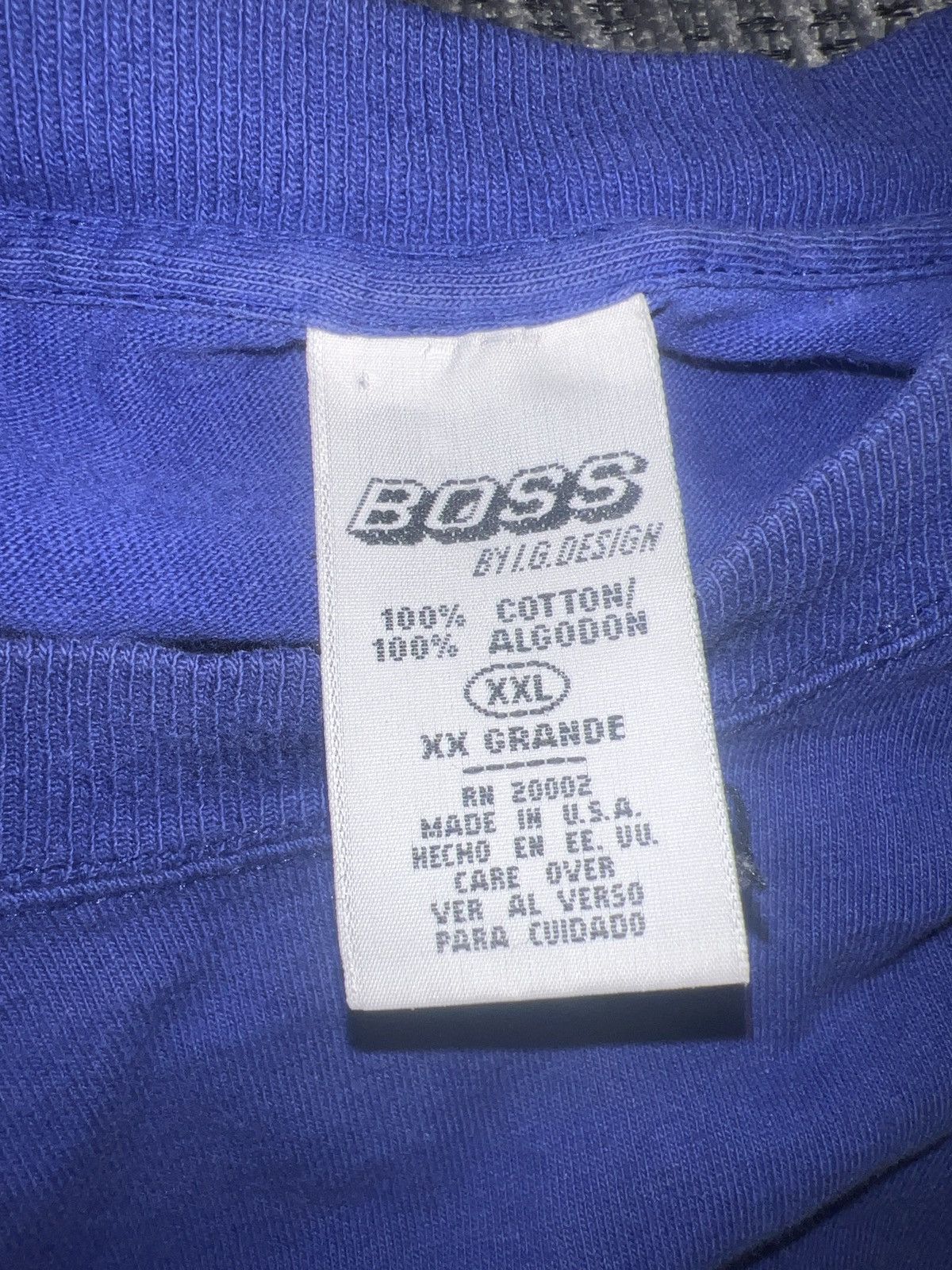 Hypebeast Boss By I.G. Design Big Spell-Out Shadow Outline Logo Tee Size US XXL / EU 58 / 5 - 6 Thumbnail