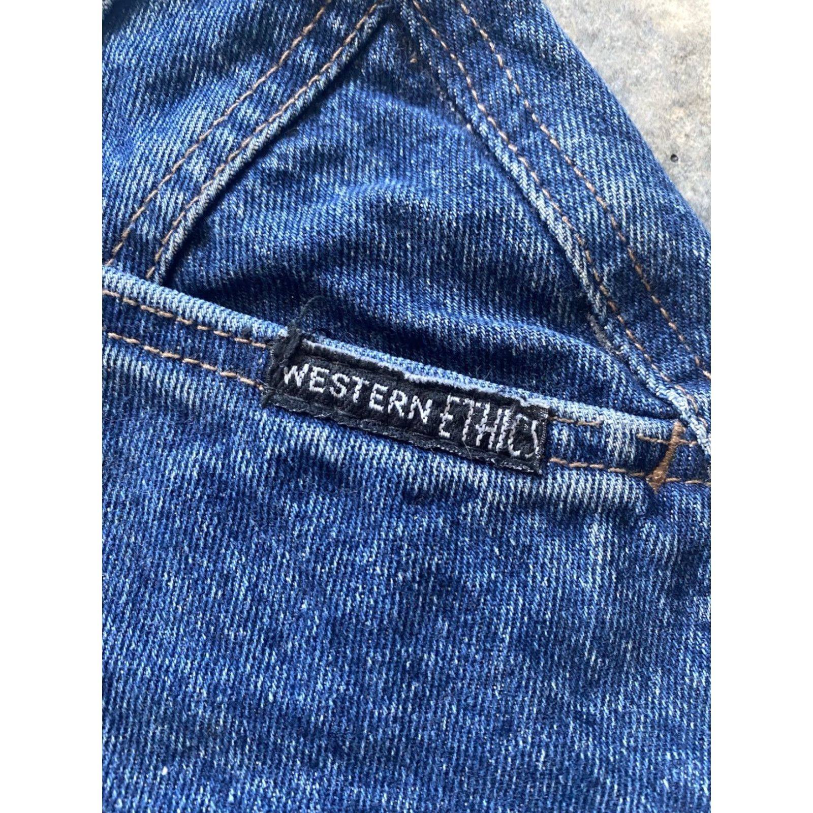 Denime Vintage Western Ethics Shorts Women’s Blue Denim Size 7/8 Made In Hong Kong Size 28" / US 6 / IT 42 - 6 Thumbnail