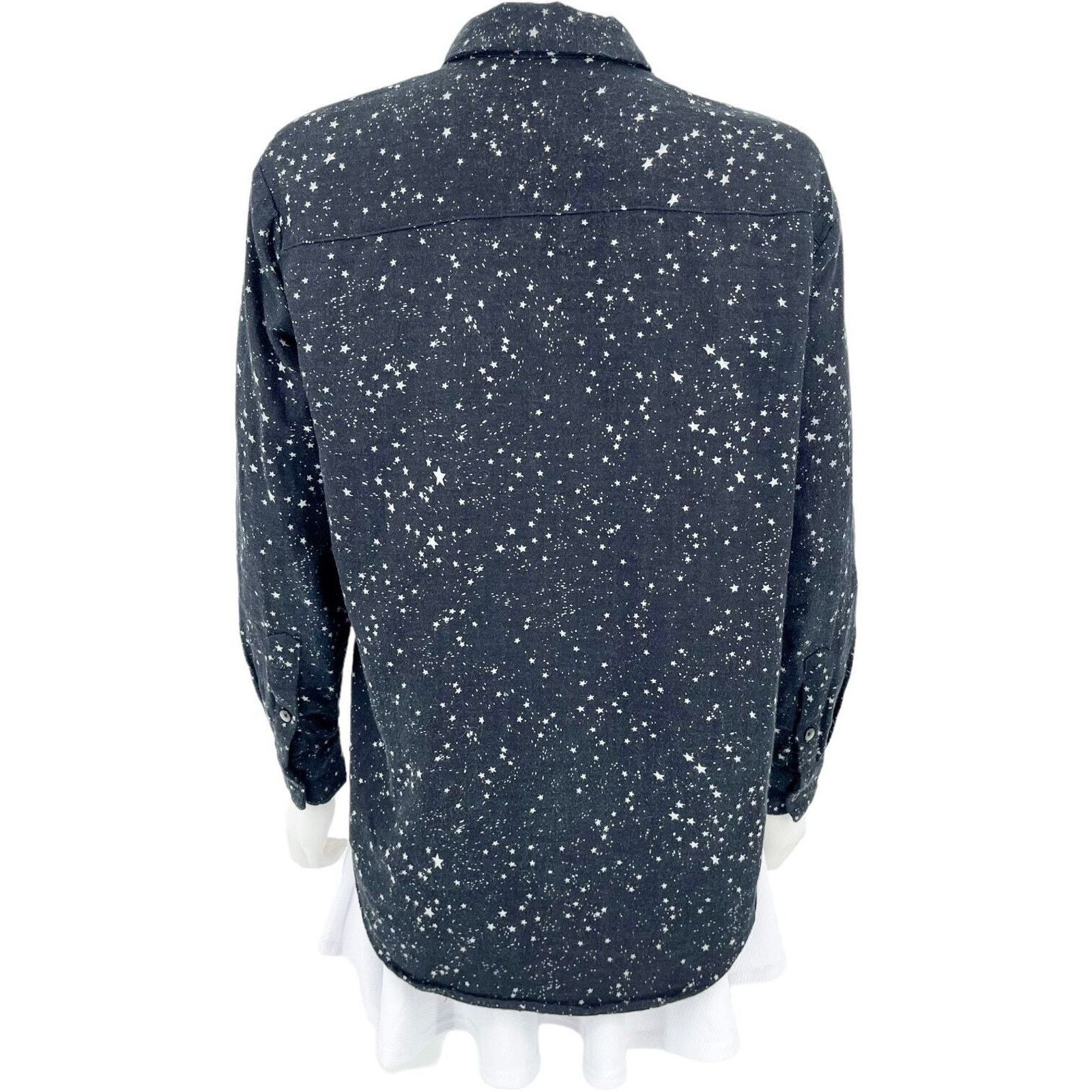 Madewell Madewell Button Up Top XS Oversized EX Boyfriend Black Star Size XS / US 0-2 / IT 36-38 - 3 Thumbnail