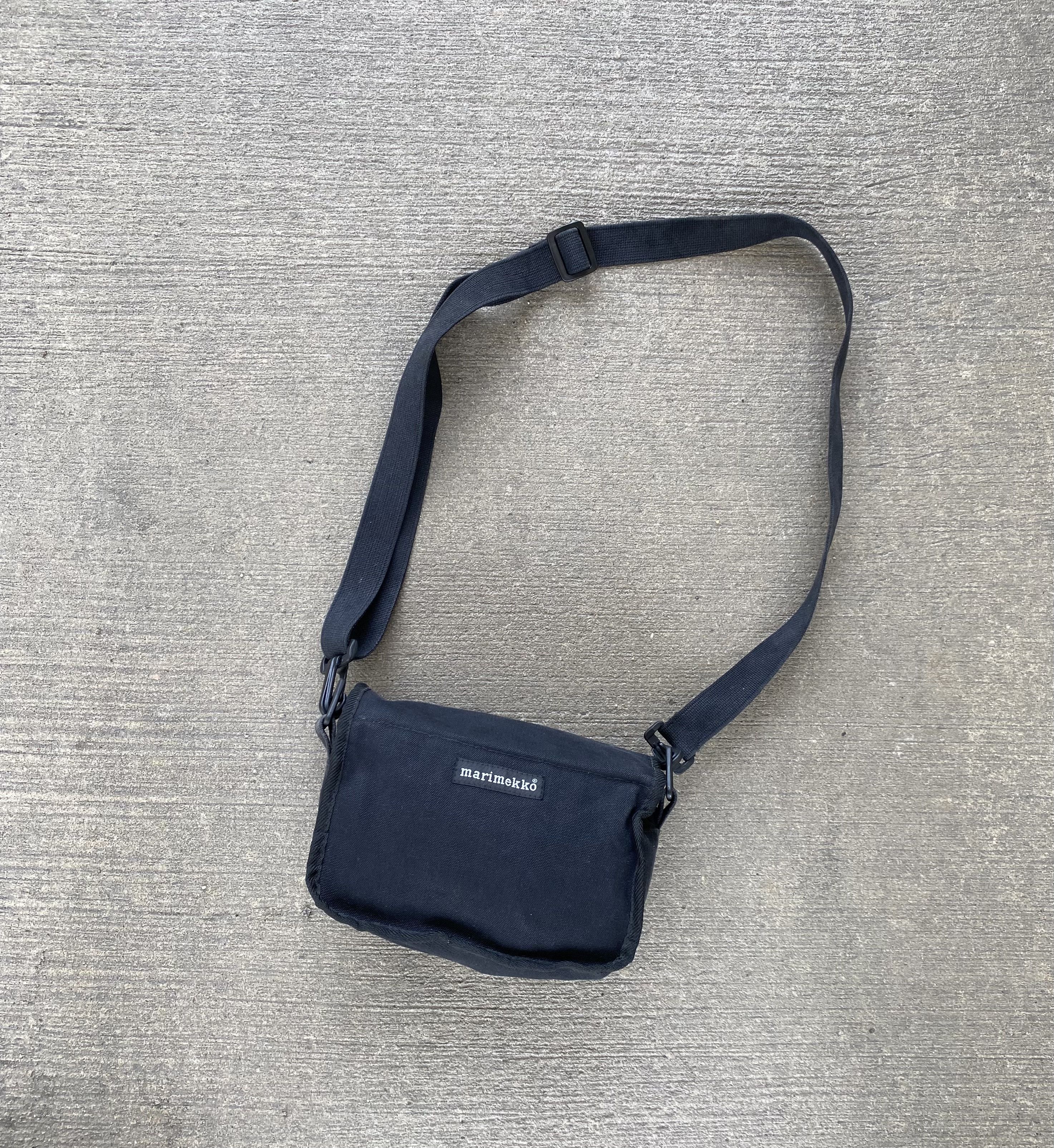 Marimekko Shoulder Bag Pack Messenger in Black, Men's