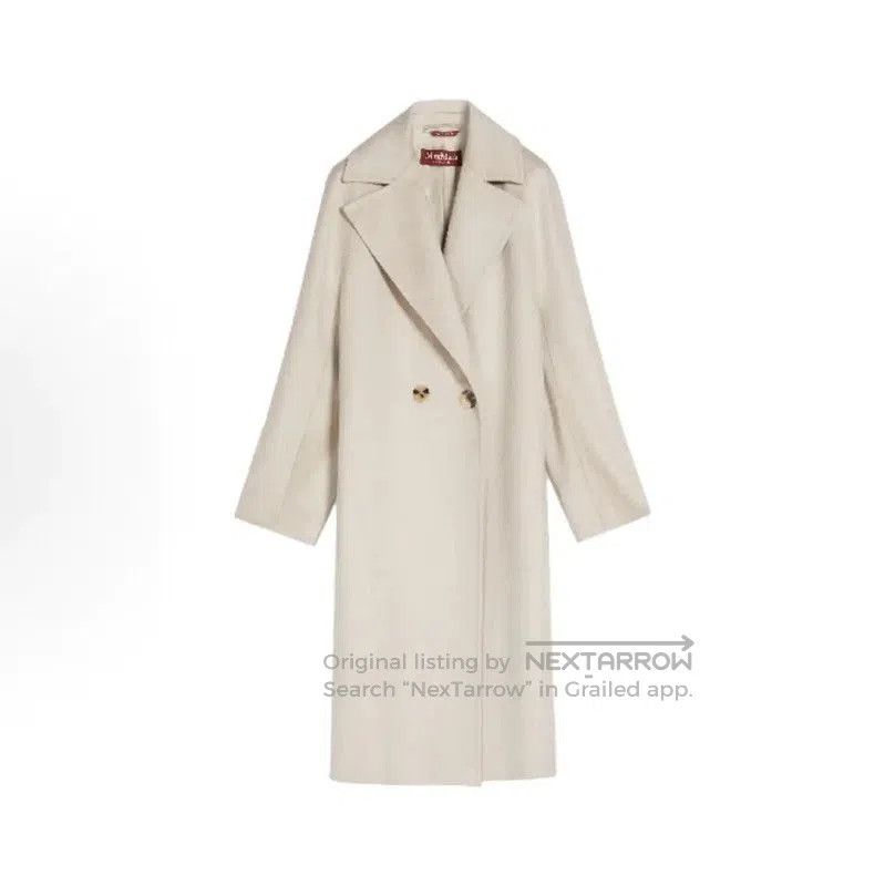 Max Mara MaxMara Elegant Women's White Coat . Size XL / US 12-14 / IT 48-50 - 1 Thumbnail