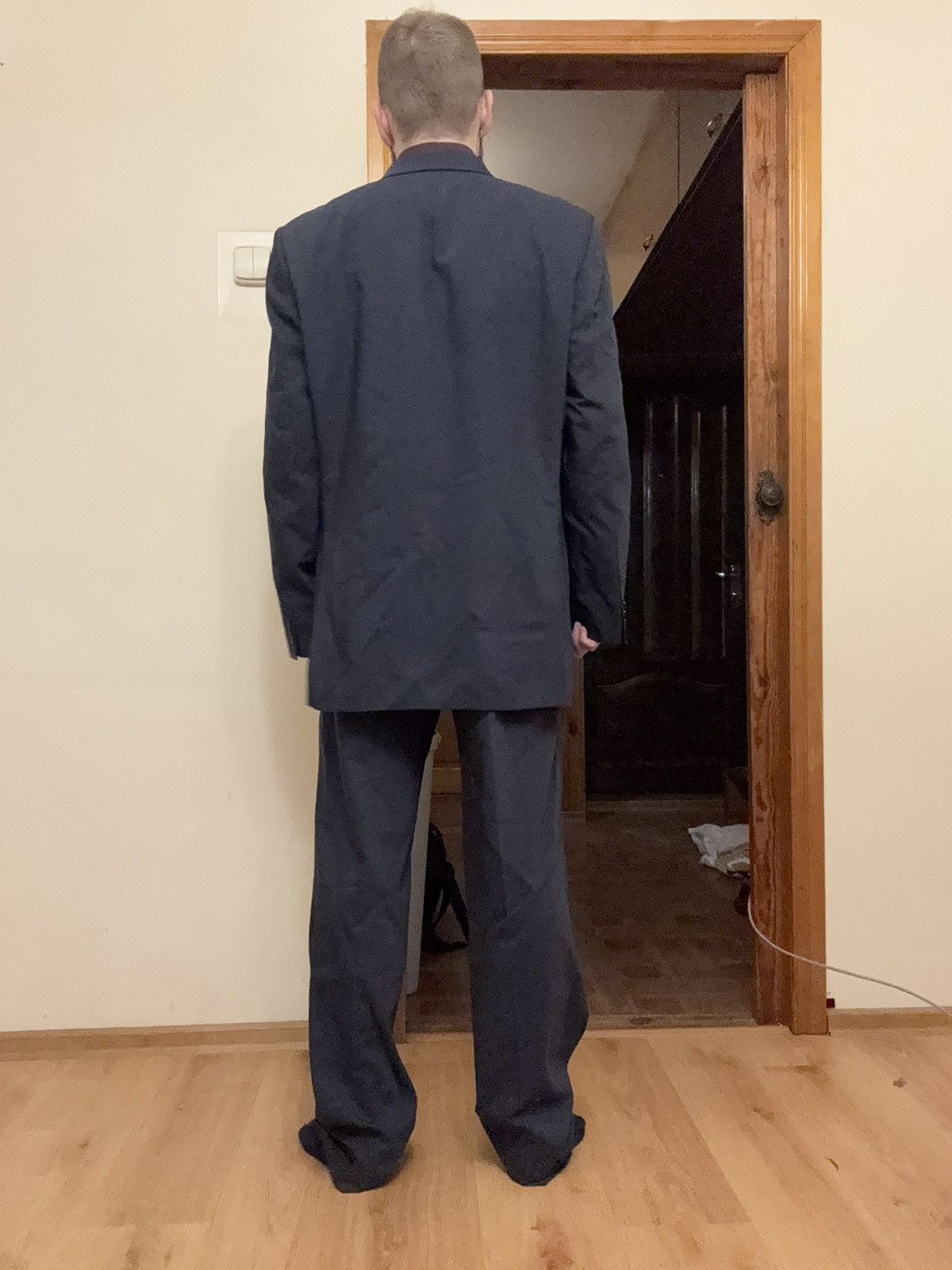 Yves Saint Laurent Vintage Yves Saint Laurent Costume Blue YSL Blazer Jacket Size 50R - 24 Thumbnail