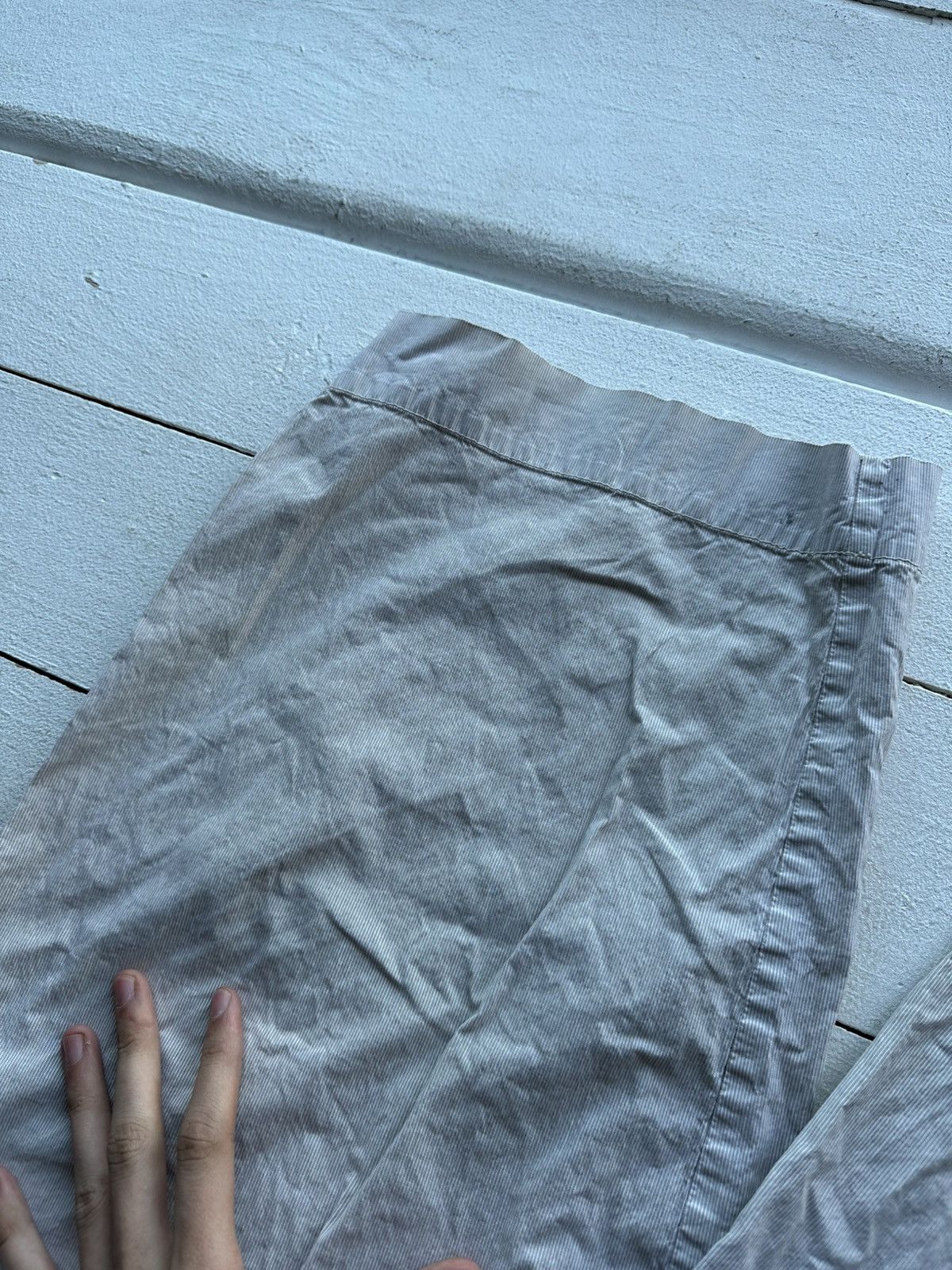 OSKA 🚨OSKA ULTRA BAGGY WOMEN PANTS RARE BEIGE STRIPED Size 26" / US 2 / IT 38 - 9 Thumbnail