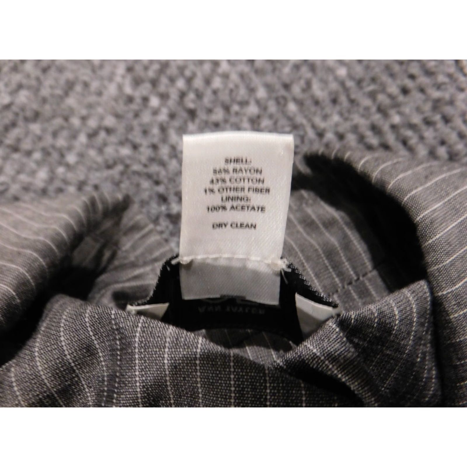 Ann Taylor Ann Taylor Loft Womens Blazer M Gray Striped Short Sleeve Knit Cotton Button Pockets Casual Modern - Size M / US 6-8 / IT 42-44 - 6 Thumbnail