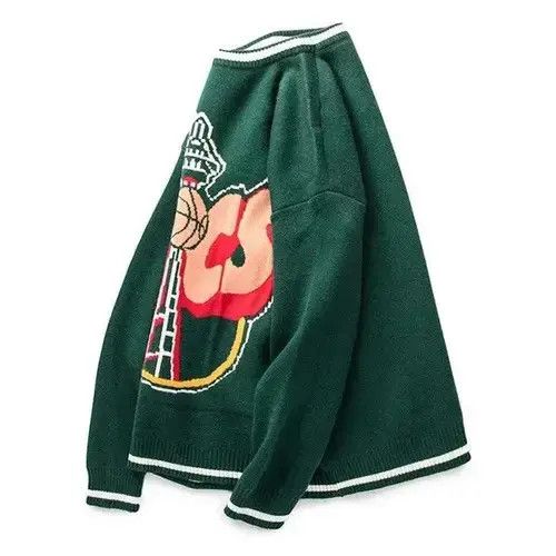 Other "SONICS" Print Letter Knitted Green Sweater Size US M / EU 48-50 / 2 - 3 Thumbnail