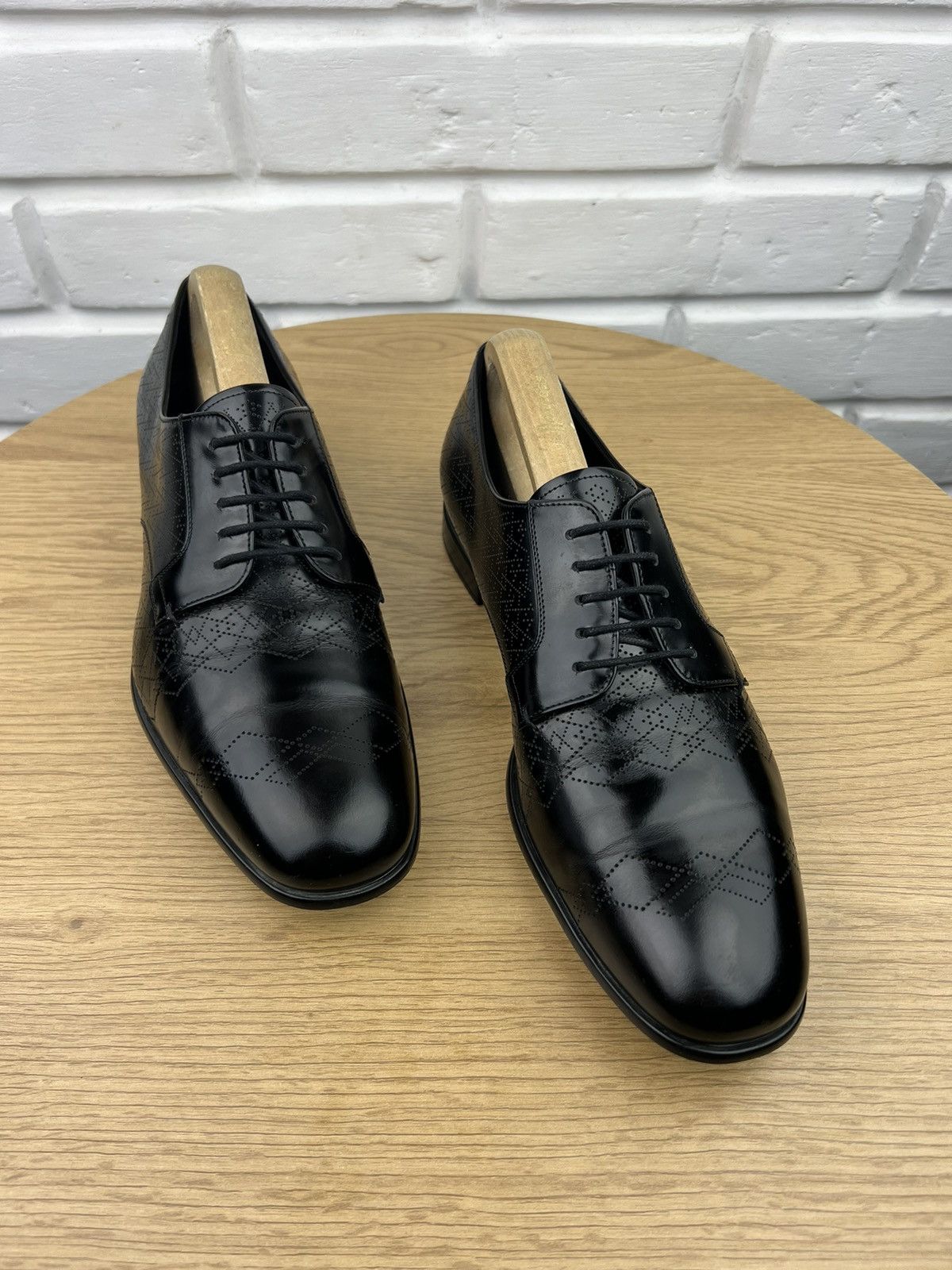 Prada PRADA MILANO Derby Leather Shoes Pattern Black Men’s Size US 8.5 / EU 41-42 - 2 Thumbnail