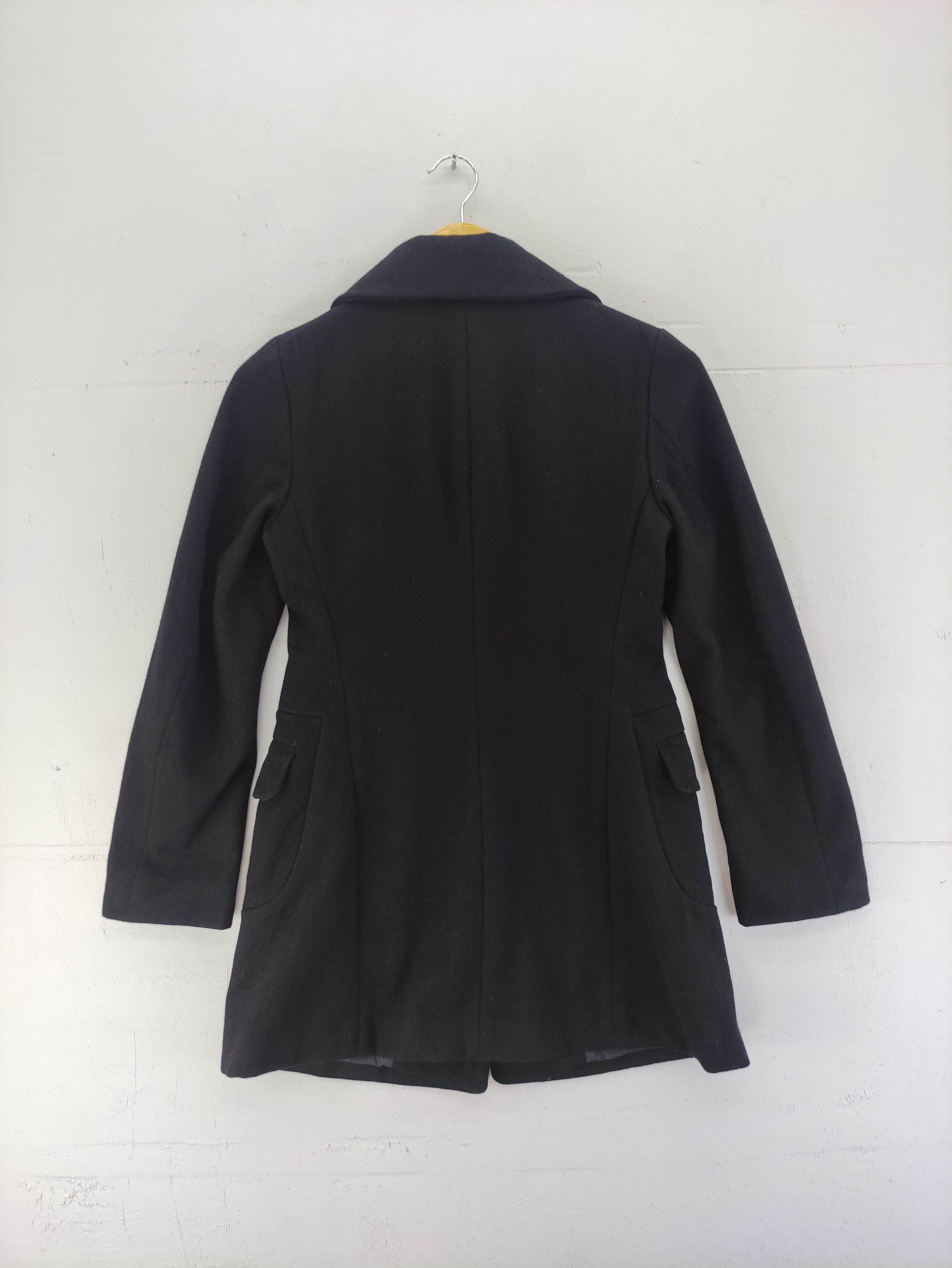 Jil Sander × Uniqlo Jil Sander Uniqlo Wool Coat Black Jacket Size XS / US 0-2 / IT 36-38 - 6 Thumbnail