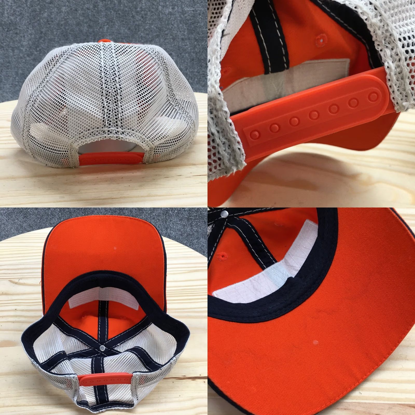 Vintage Warrior Hockey Midland University Trucker Hat Unisex Orange OS Embroidered Logo Size ONE SIZE - 8 Thumbnail