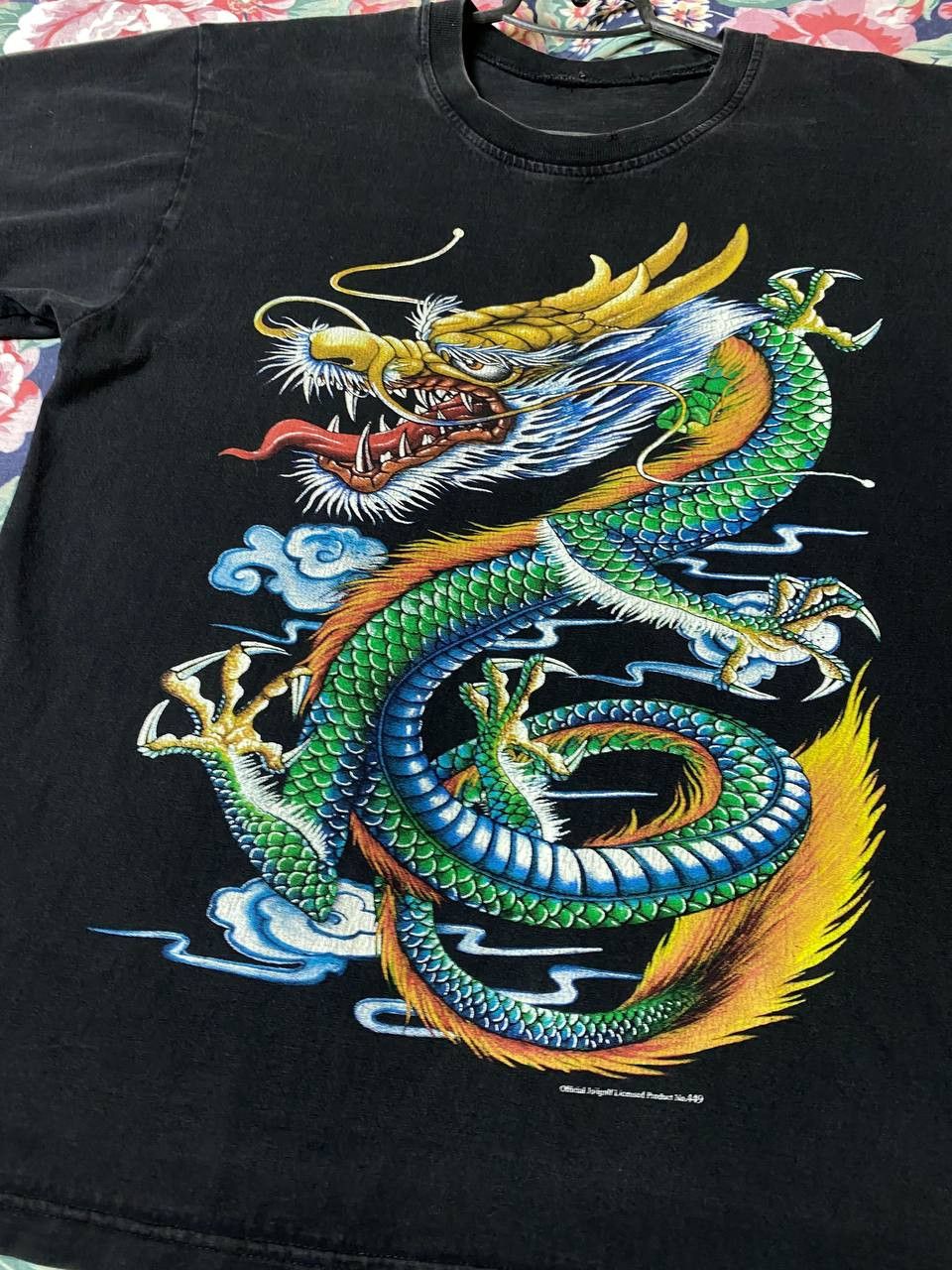 Band Tees × Vintage Vintage streetwear tee Dragon ower print Size US M / EU 48-50 / 2 - 15 Thumbnail