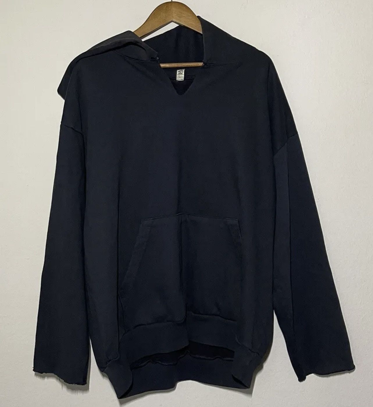 image of Kanye West x Los Angeles Apparel Sunday Service Blank Performer Hoodie in Black, Men's (Size XL)