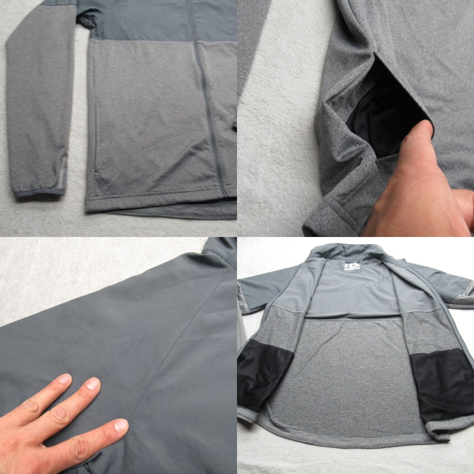 New Balance New Balance Jacket Mens Small Gray Reflective Tag Full Zip Running Training Size US S / EU 44-46 / 1 - 8 Thumbnail