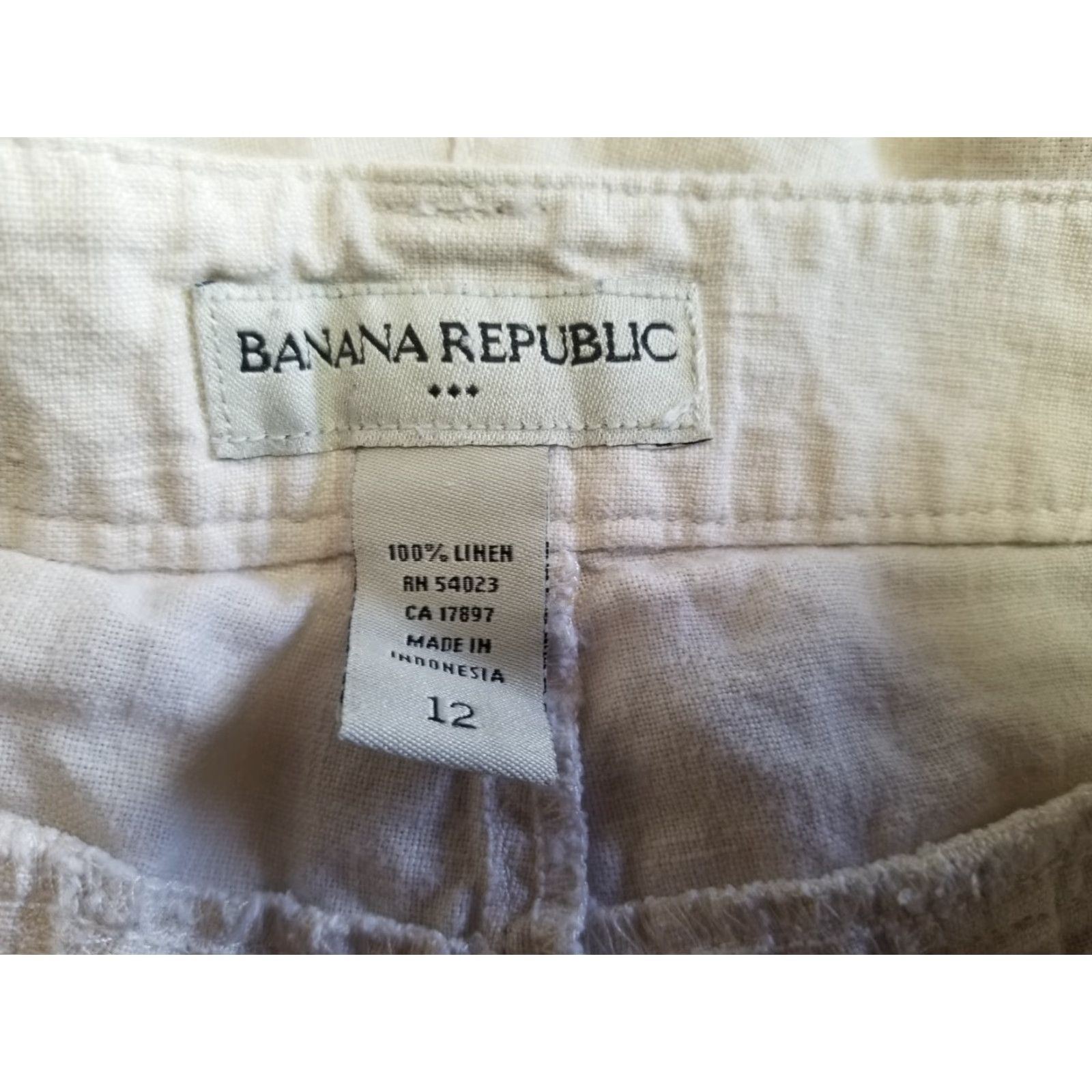 Banana Republic Banana Republic Women Shorts Size 12 Beige Linen Heritage Chino Regular Flat Front 3 in Inseam Size 34" / US 12 / IT 48 - 6 Thumbnail