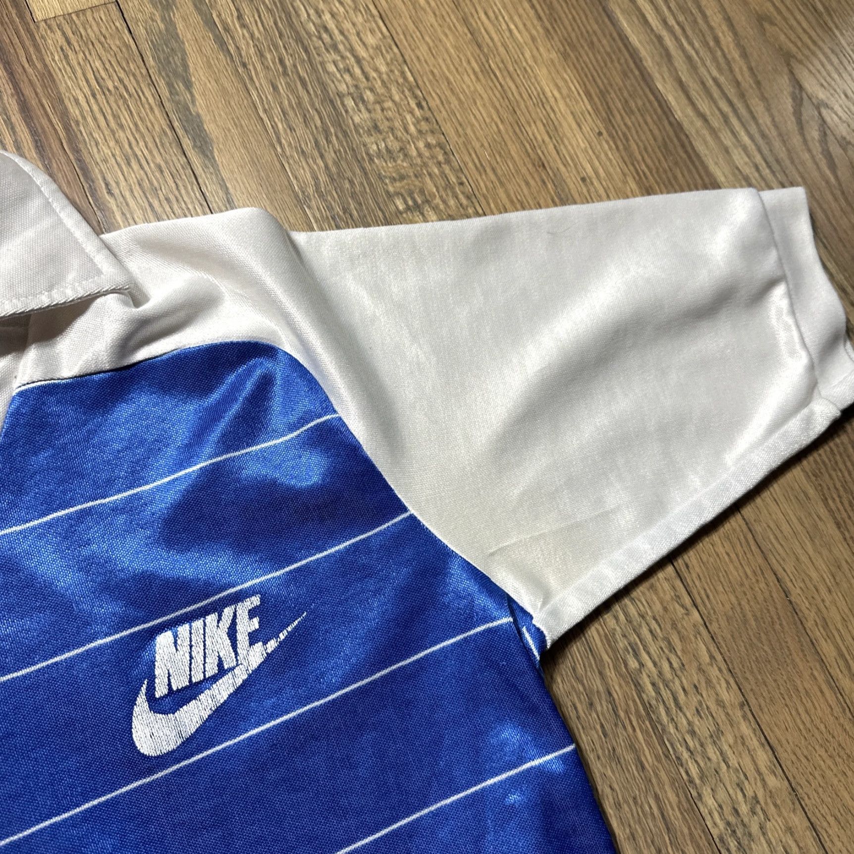 Nike VINTAGE Nike Polo Shirt Short Sleeve Mens S Blue USA 80s 90s Soccer USA Mac Attack Streetwear Lightweight Cotton Polo Shirt Size US S / EU 44-46 / 1 - 6 Thumbnail