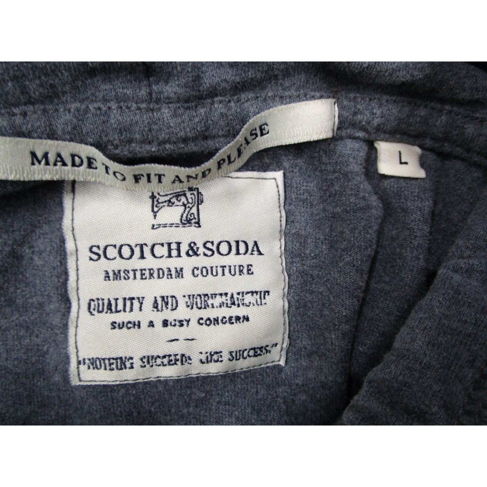 Scotch & Soda SCOTCH & SODA Hoodie Mens Large Gray Mount Vernon Pelham Manor NY Pullover Size US L / EU 52-54 / 3 - 3 Thumbnail