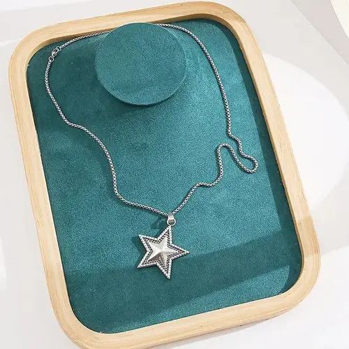 Jewelry Punk Five Pointed Star Pendant Necklaces Size ONE SIZE - 3 Thumbnail