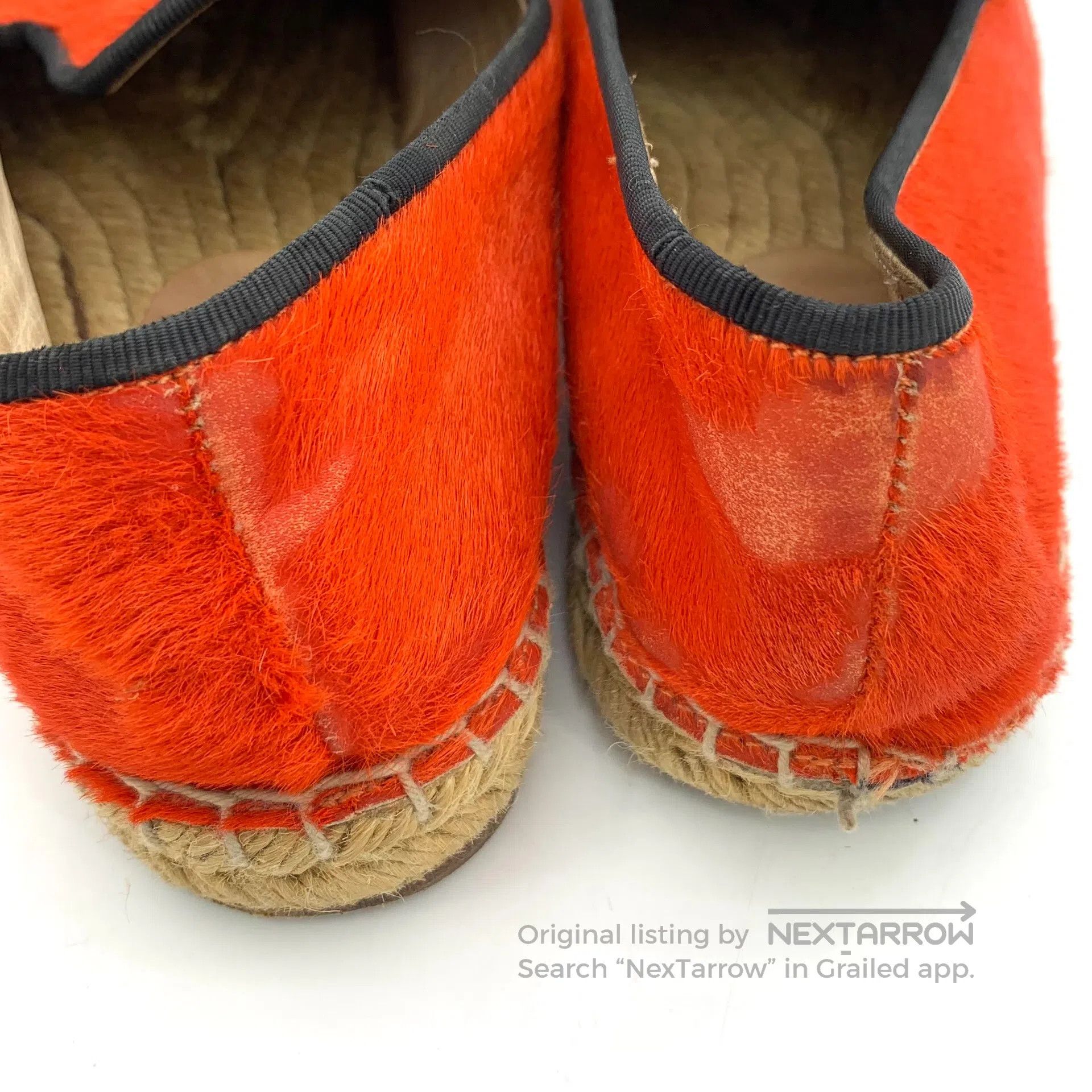 Other CELINE Orange Red Horsehair Casual Flat Slip-on Loafers Fi Size US 5.5 / IT 35.5 - 8 Thumbnail