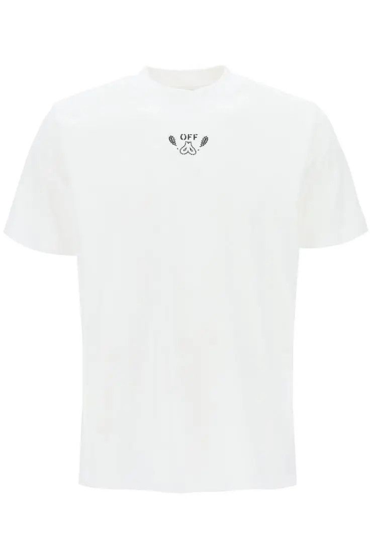 image of Off White O1S22I1N0324 Arrow Pattern T-Shirt In White, Men's (Size Large)