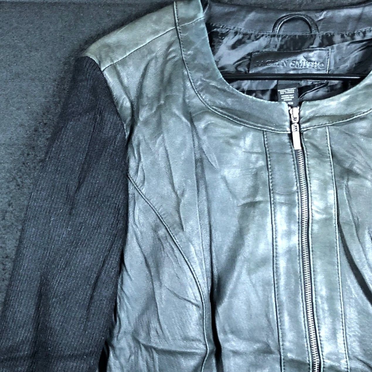 Vintage Jaclyn Smith Womens Jacket Black Leather Full Zip Pockets XL Size XL / US 12-14 / IT 48-50 - 4 Thumbnail