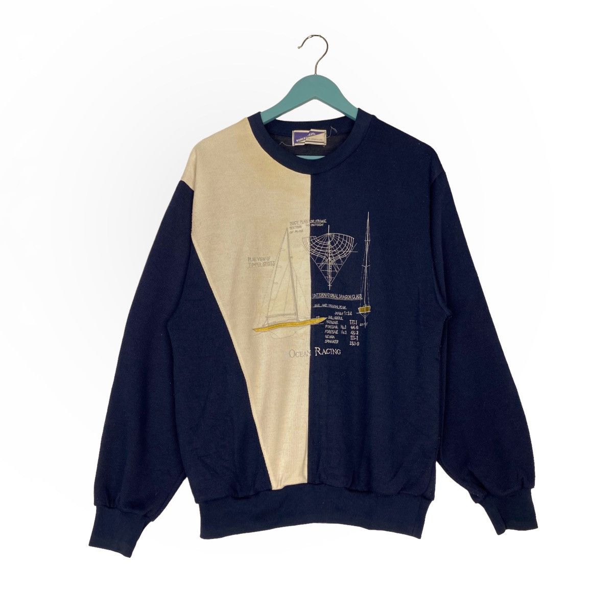Vintage Vintage Worldlivet Ocean Racing Crewneck Sweatshirt Size US M / EU 48-50 / 2 - 1 Thumbnail