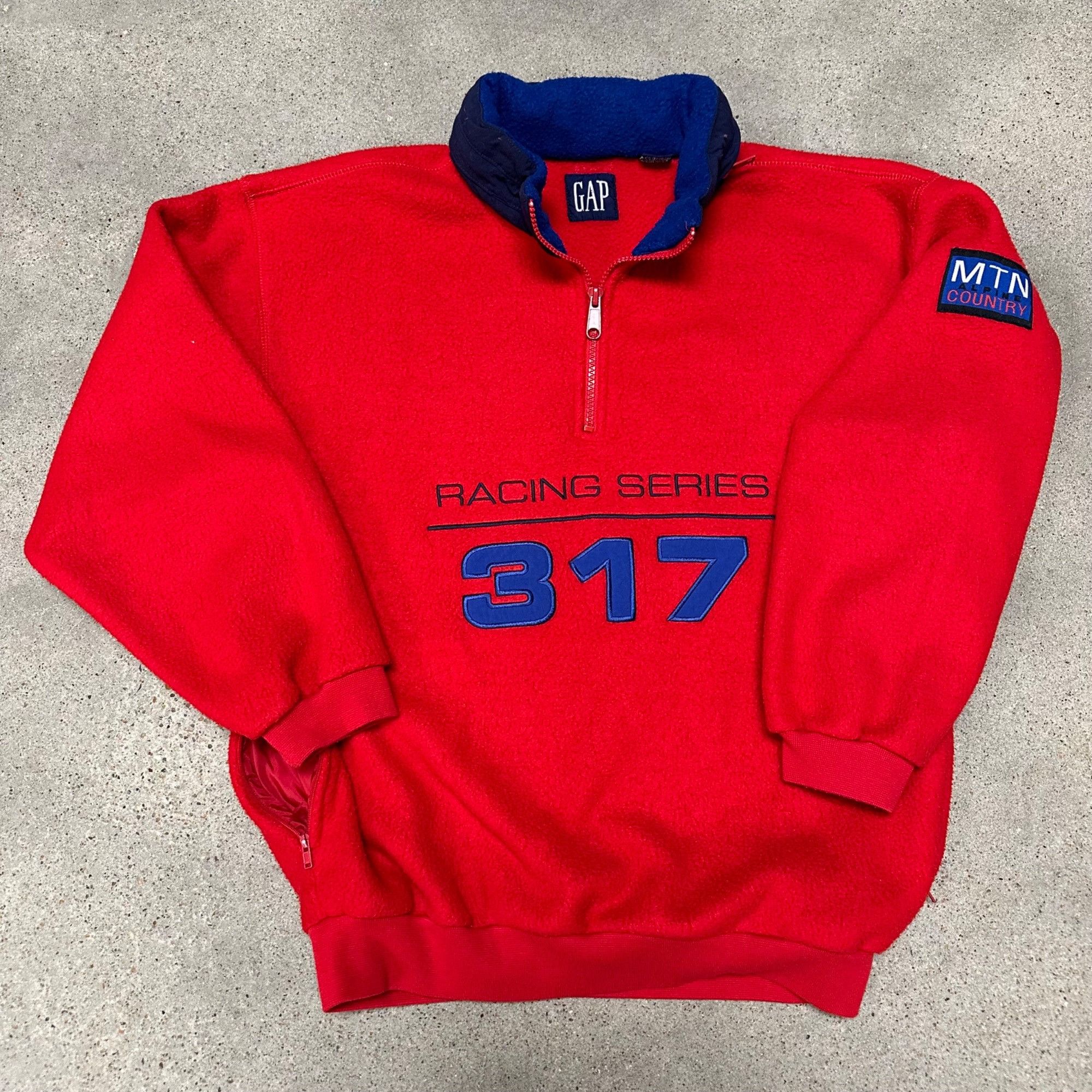 Gap × Vintage Vintage 90s GAP Alpine Country Racing Series Quarter Zip Fle Size US M / EU 48-50 / 2 - 1 Thumbnail
