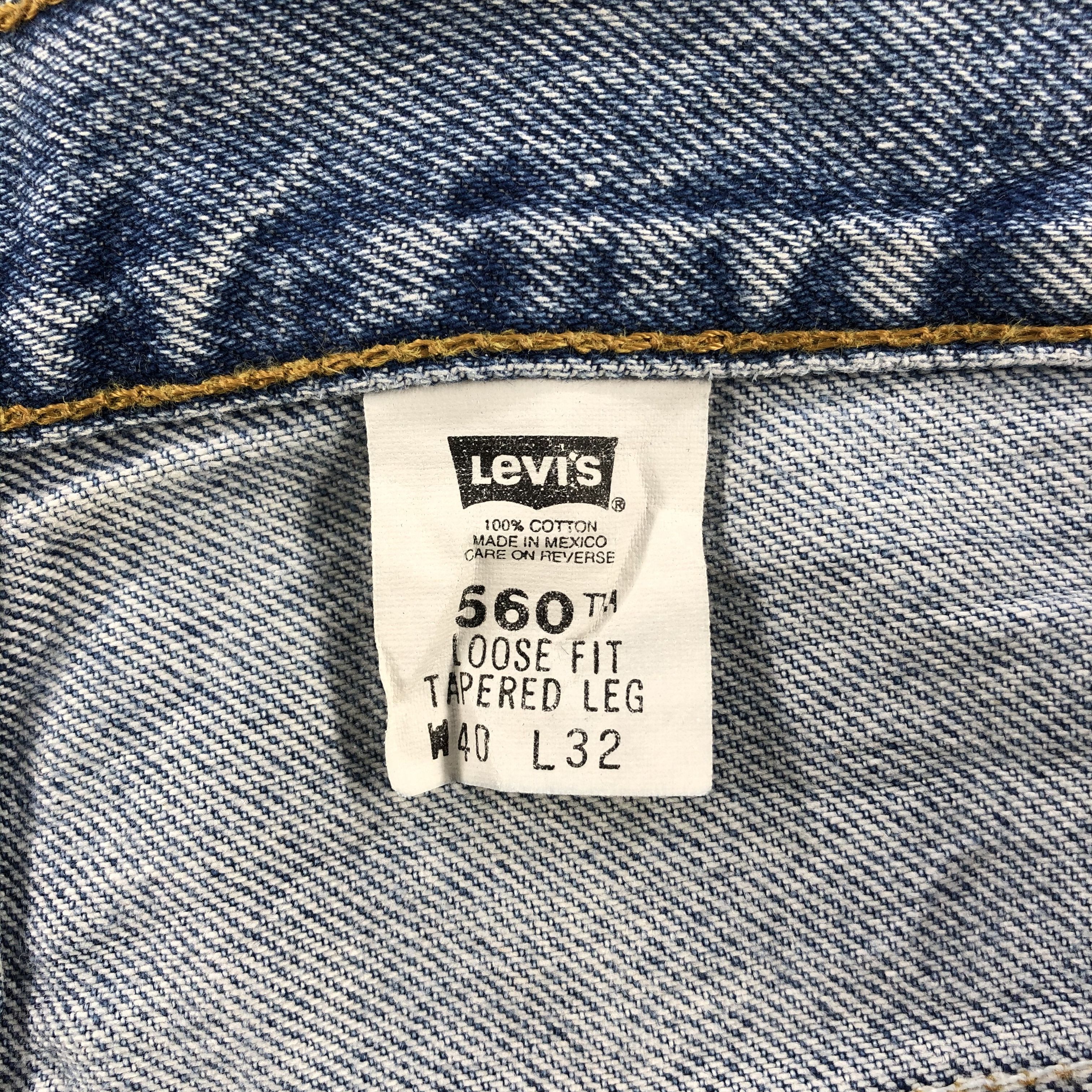 Levi's Baggy Vintage Levis 560 Jeans Faded Blue Denim-J1112 Size US 41 - 9 Thumbnail