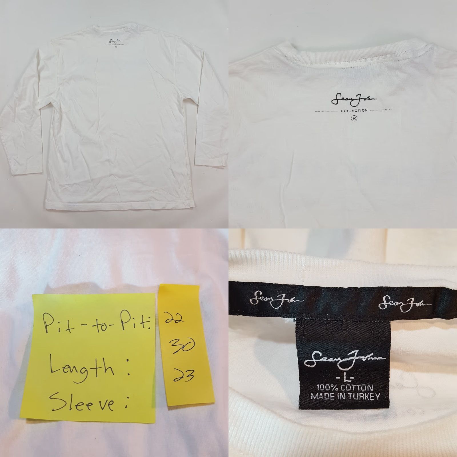 Sean John VTG Sean John T-Shirt Long Sleeve White Crew Neck 90s Y2K Retro Graphic Mens Large White Vintage Graphic Print Mens Large Size US L / EU 52-54 / 3 - 8 Thumbnail