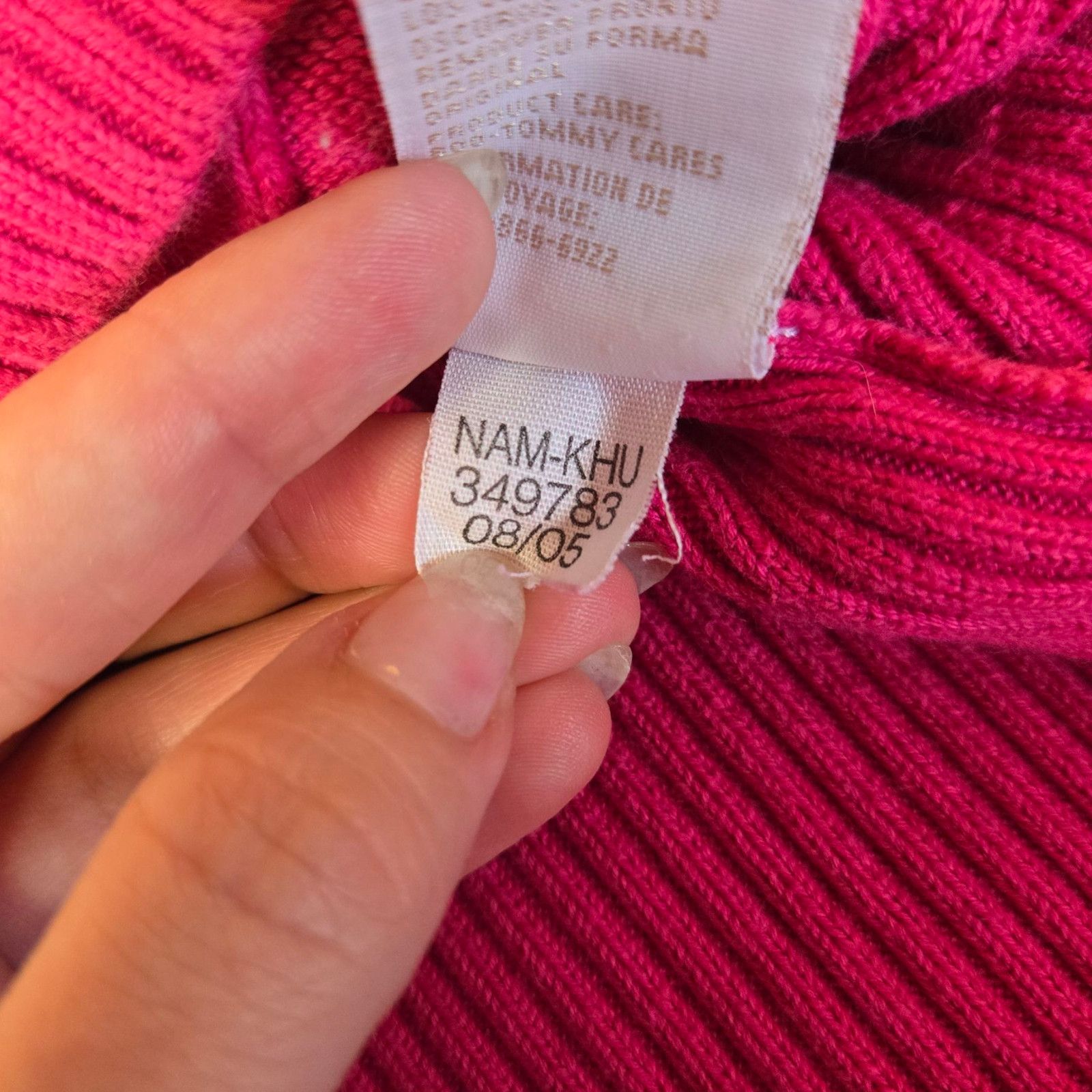 Tommy Hilfiger Y2K Tommy Hilfiger Hot Pink Cable Knit Sweater Size Large Size L / US 10 / IT 46 - 9 Thumbnail