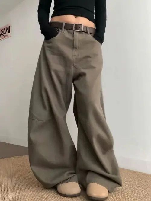 Japanese Brand × Jean Brown casual vintage wide-leg scimitar jeans y2k Size US 32 / EU 48 - 2 Thumbnail