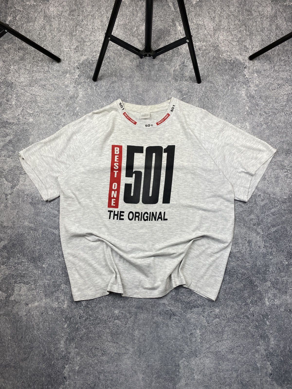 Levi's × Levi's Vintage Clothing Vintage 1990s Levi’s 501 T shirt mens tee Rare Single Stitch Size US XXL / EU 58 / 5 - 1 Thumbnail