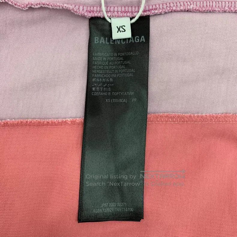 Balenciaga Balenciaga Color Blocked Logo Embroidered Crew Neck Short Size US XS / EU 42 / 0 - 6 Thumbnail