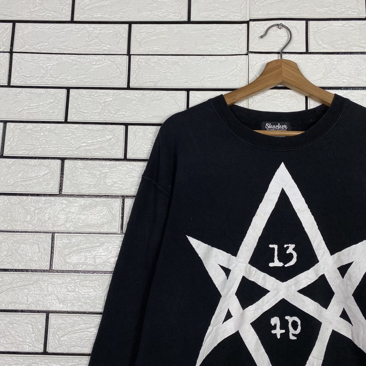 Japanese Brand Shocken Vintage Sweatshirt Punk Design Full Print Size US XXL / EU 58 / 5 - 8 Thumbnail
