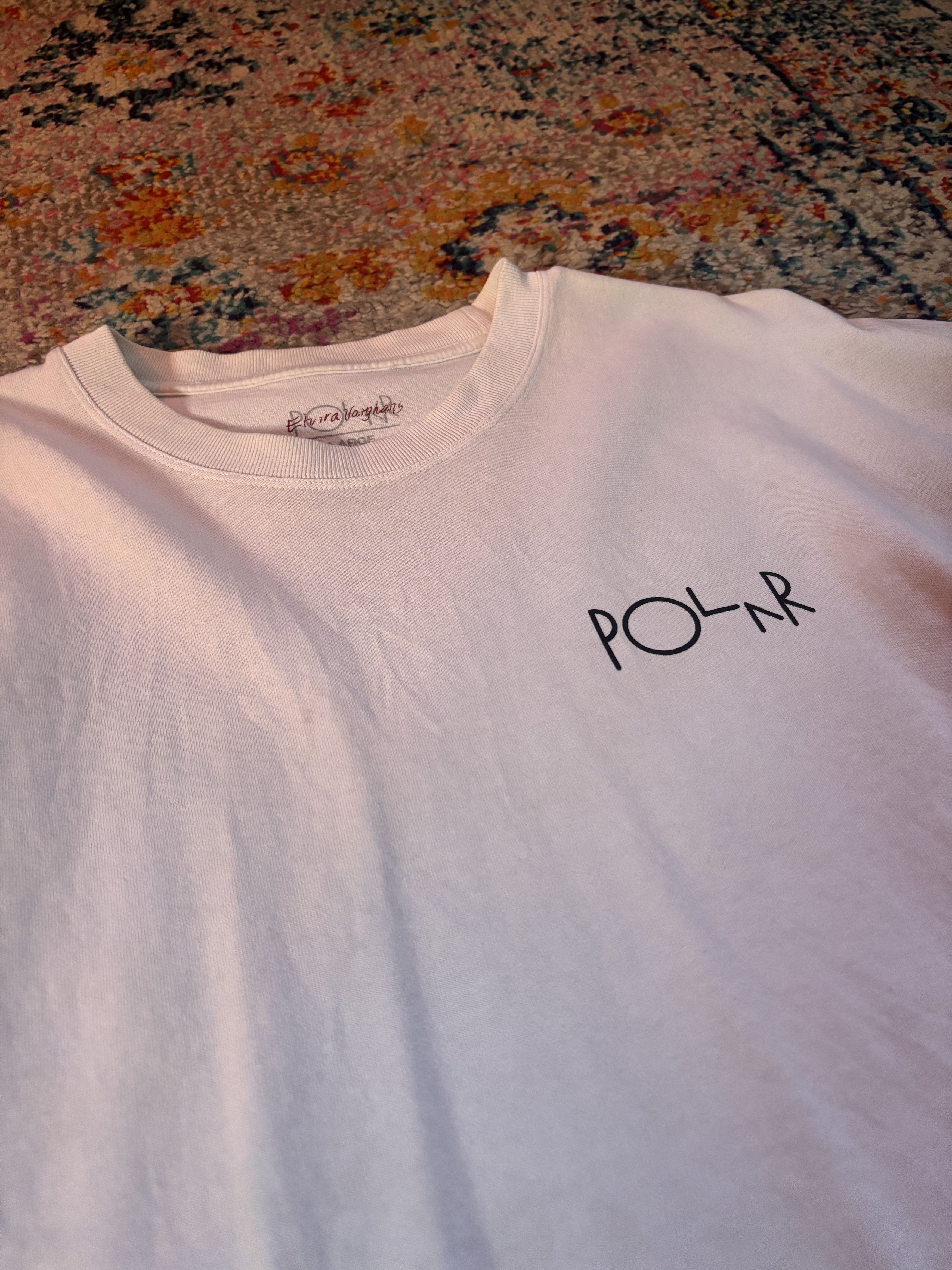 Polar Skate Co. Polar Skate Co. Stroke Logo Shirt White – Size Large Size US L / EU 52-54 / 3 - 3 Thumbnail
