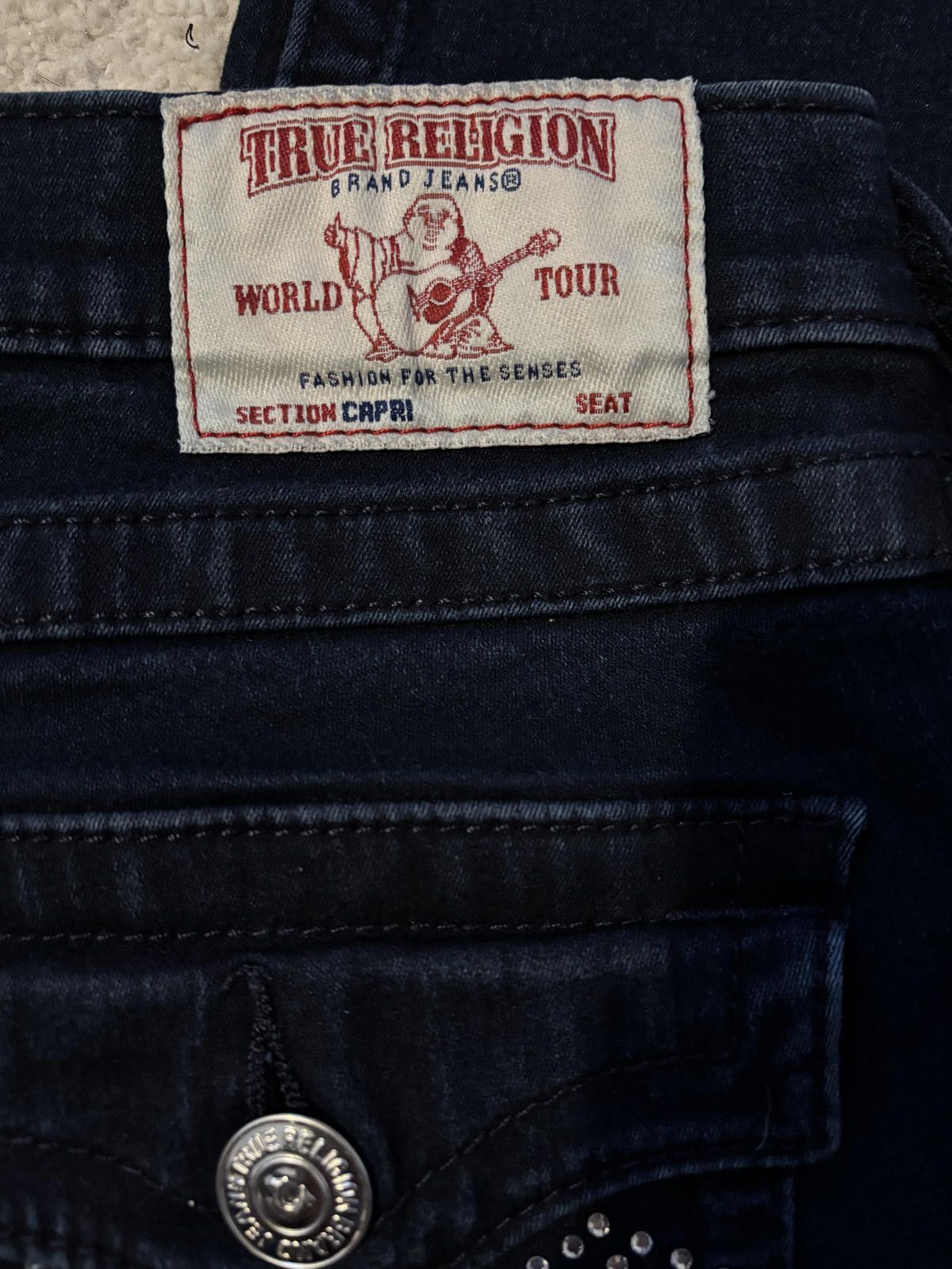 True Religion Vintage/Y2K True Religion Women's Jeans with Rhinestones Size 31" - 6 Thumbnail