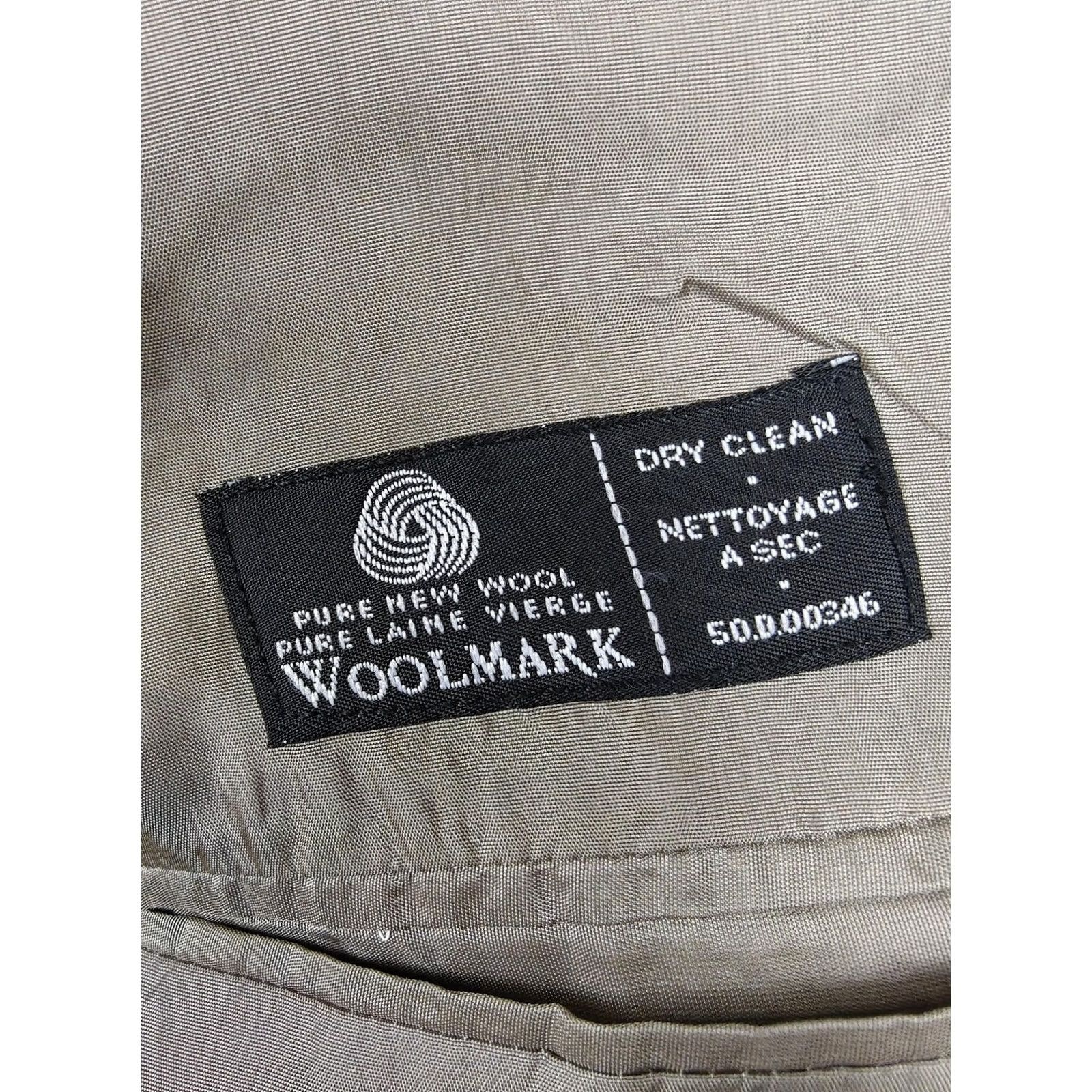Ralph Lauren VINTAGE Lauren Ralph Lauren Blazer Mens 42L Beige Check Wool Sport Coat Jacket Size 42R - 7 Thumbnail