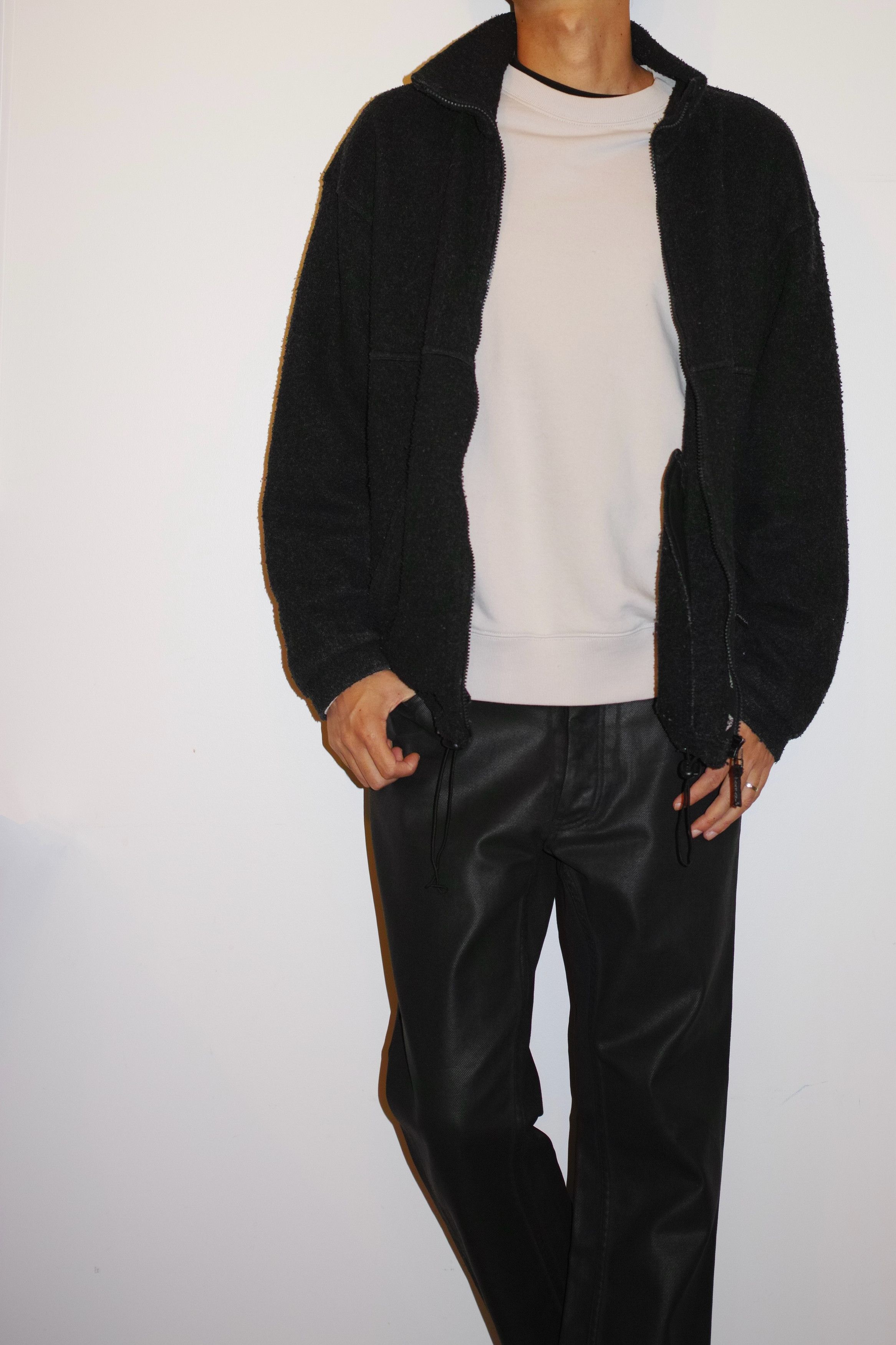 Armani Vintage 80s-90s ARMANI JEANS Wool Blend Zip Up Jacket Size L Size US L / EU 52-54 / 3 - 1 Thumbnail