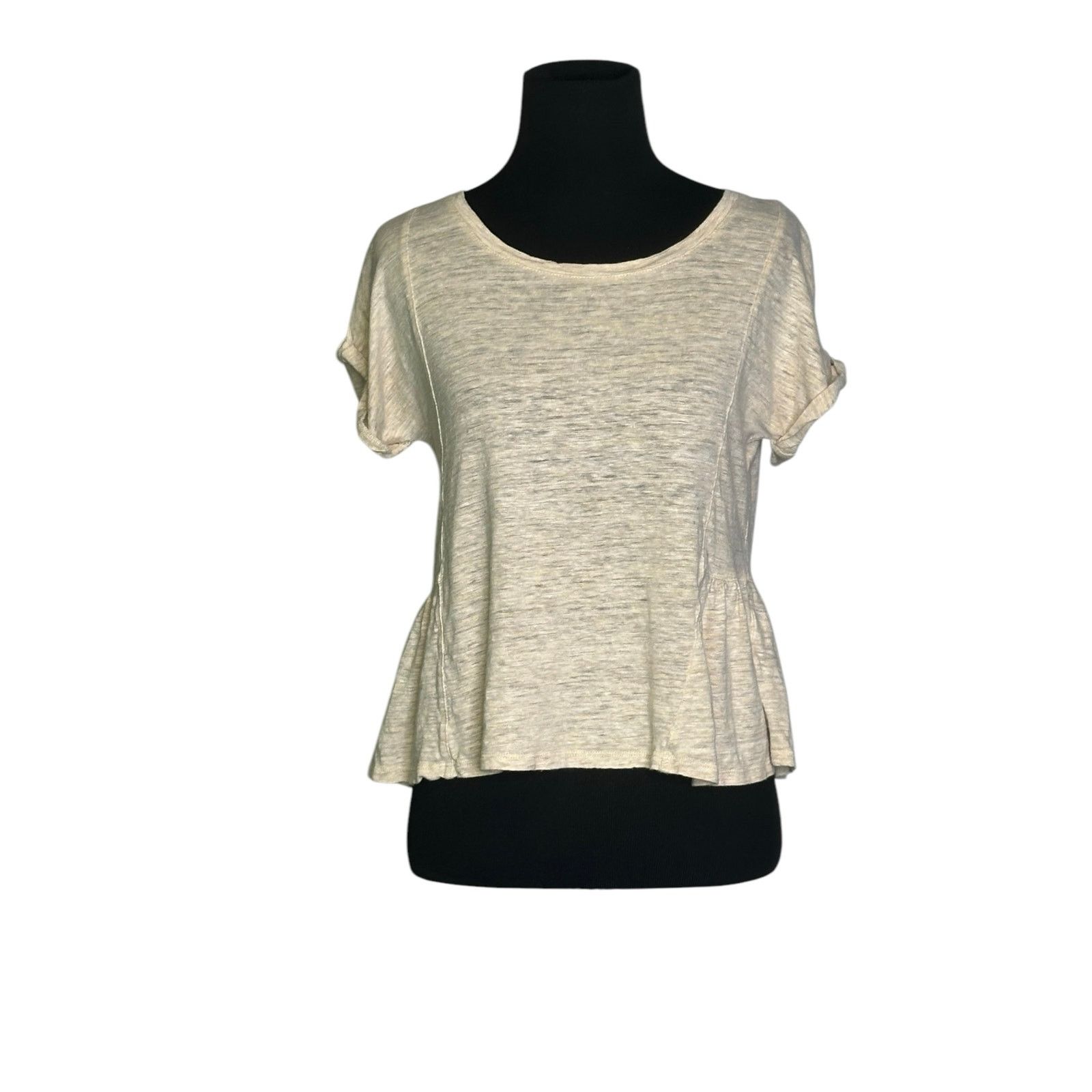 Madewell Madewell Antique Cream Linen Short Sleeves Tee size XS Size XS / US 0-2 / IT 36-38 - 12 Thumbnail