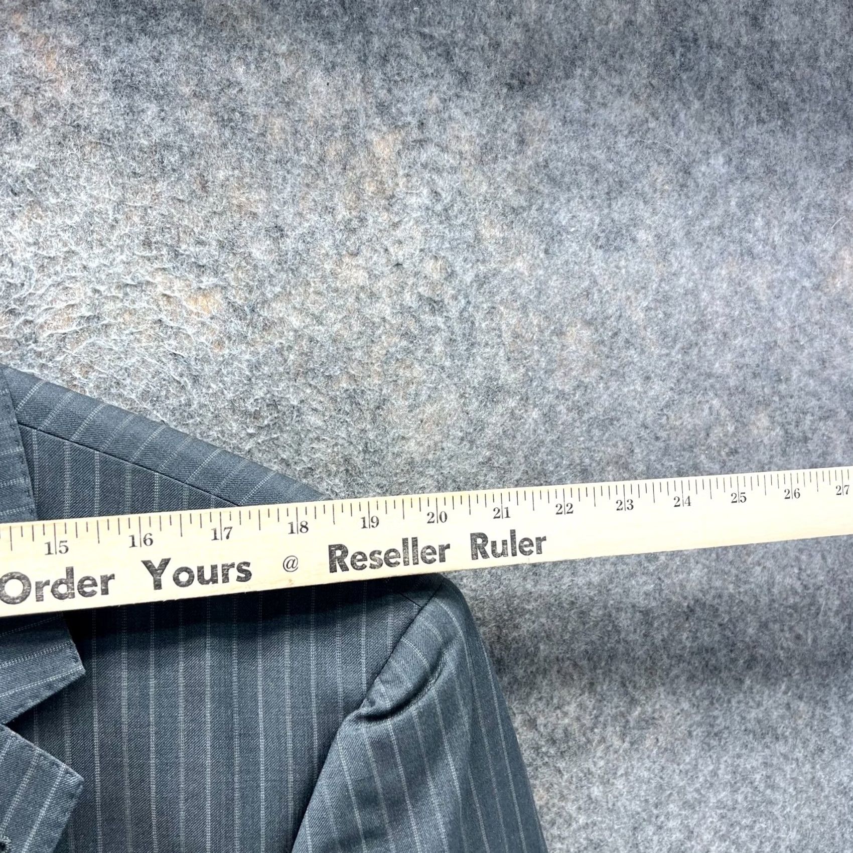 Vintage Jhane Barnes Blazer Men 44L Gray Wool 2 Button Notch Lapel Single-Breasted Sport Coat Jacket Long Tailored Vintage: No Boys, Girls, etc. Size 44R - 5 Thumbnail