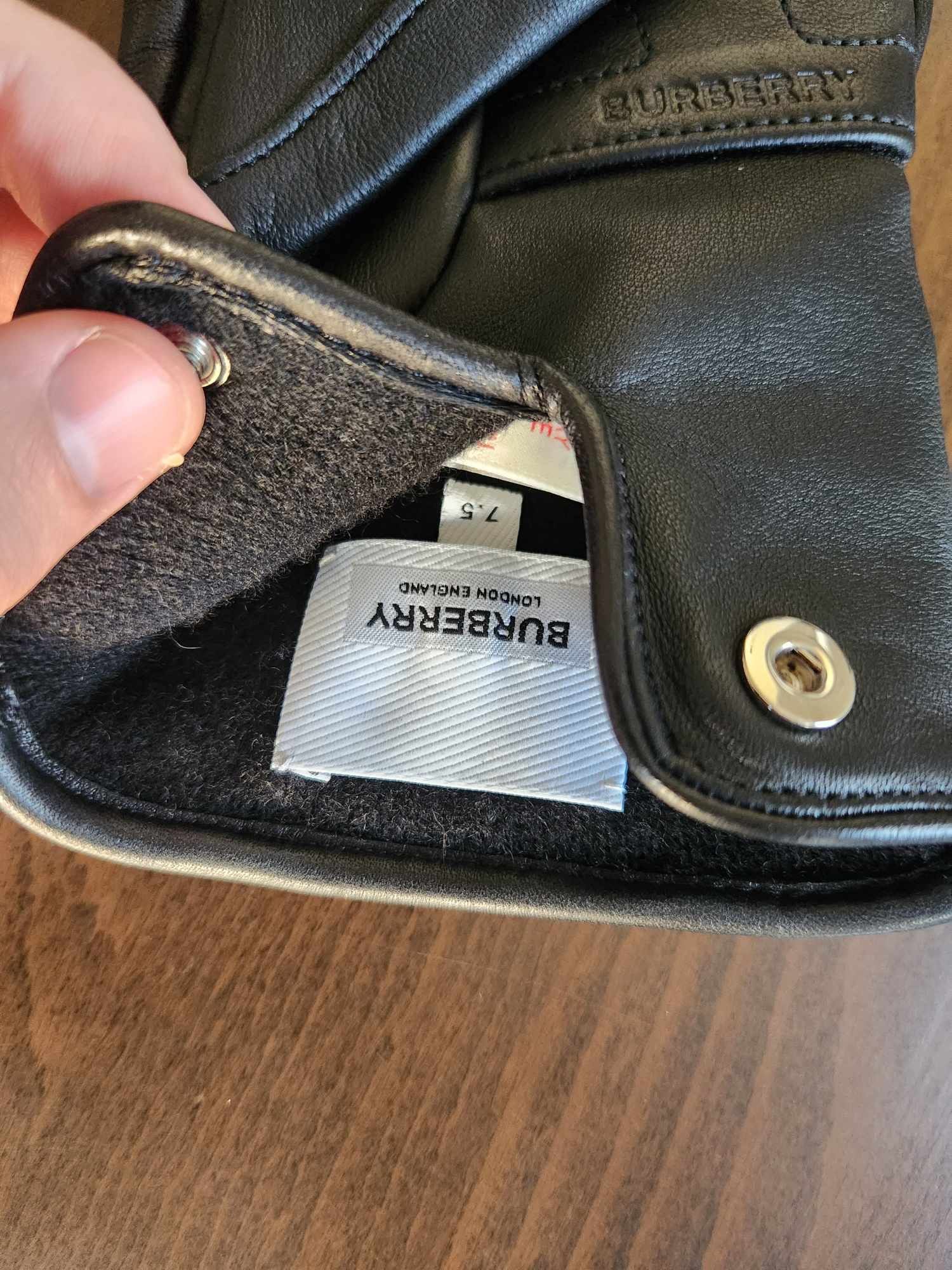 Burberry Burberry Leather Cashmere Gloves Size ONE SIZE - 2 Thumbnail