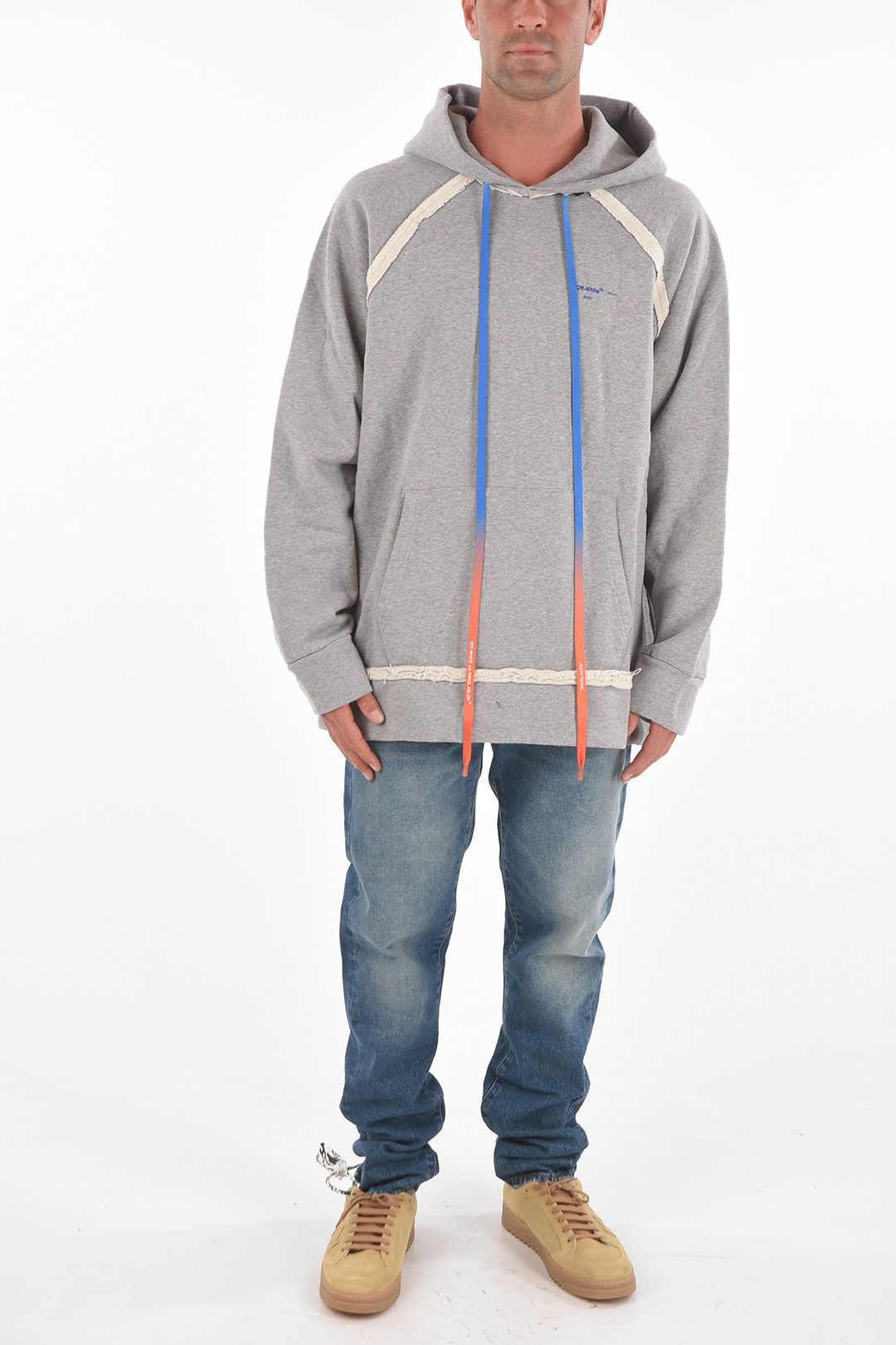 Off-White Grey Acrylic Arrows Oversized Raglan Hoodie Size US M / EU 48-50 / 2 - 4 Thumbnail