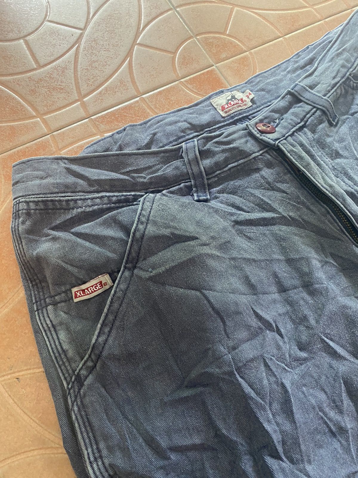 Vintage × Xlarge Vintage Xlarge workpant faded Size US 34 / EU 50 - 3 Thumbnail