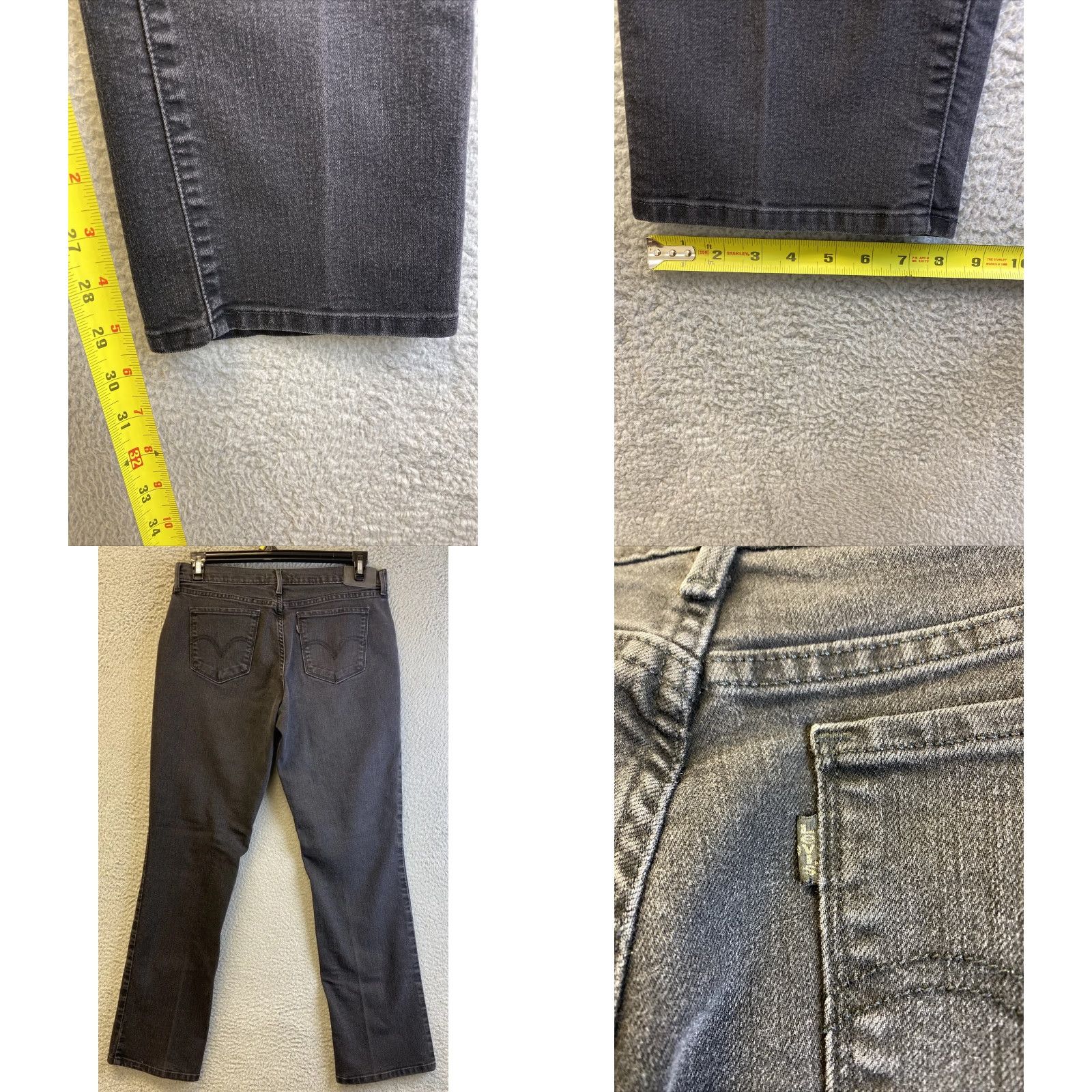 CO Levi Strauss & Co jeans 505 boot Black W30xL30 Women’s Mid Rise Cotton Denim Jeans Size 30" / US 8 / IT 44 - 8 Thumbnail